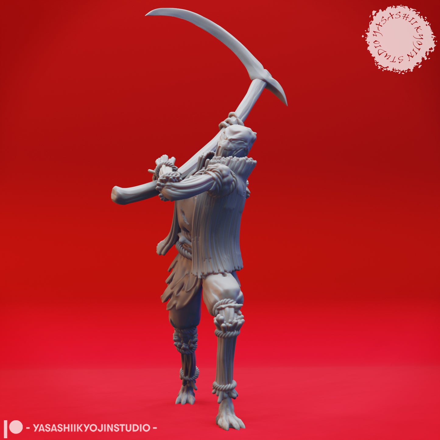 Scarecrow - Scythe - 3D Printed Minis for Tabletop Gaming, Dungeons and Dragons, Pathfinder, Kings of War and other RPG's