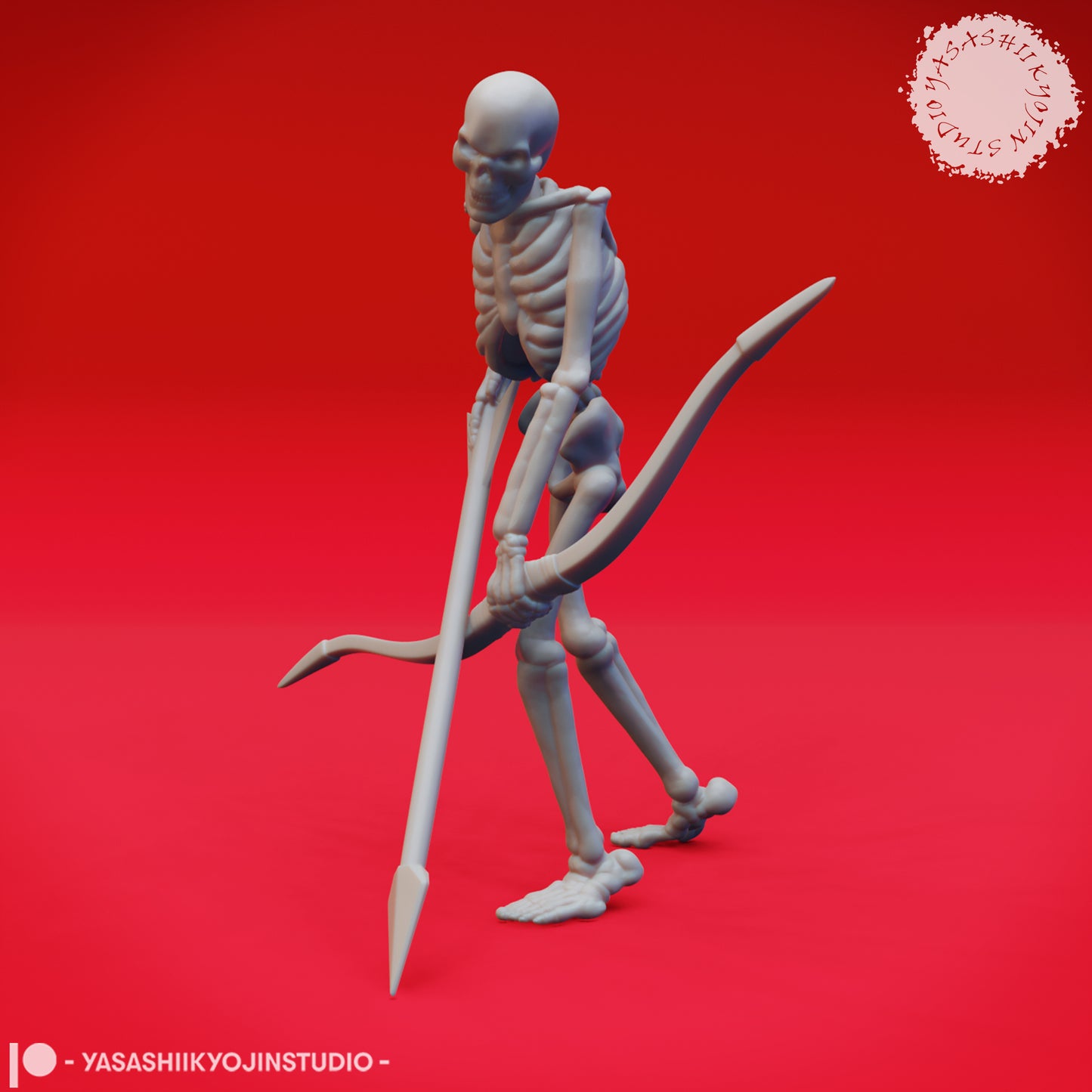 Skeleton Archer - B - 3D Printed Minis for Tabletop Gaming, Dungeons and Dragons, Pathfinder, Kings of War and other RPG's