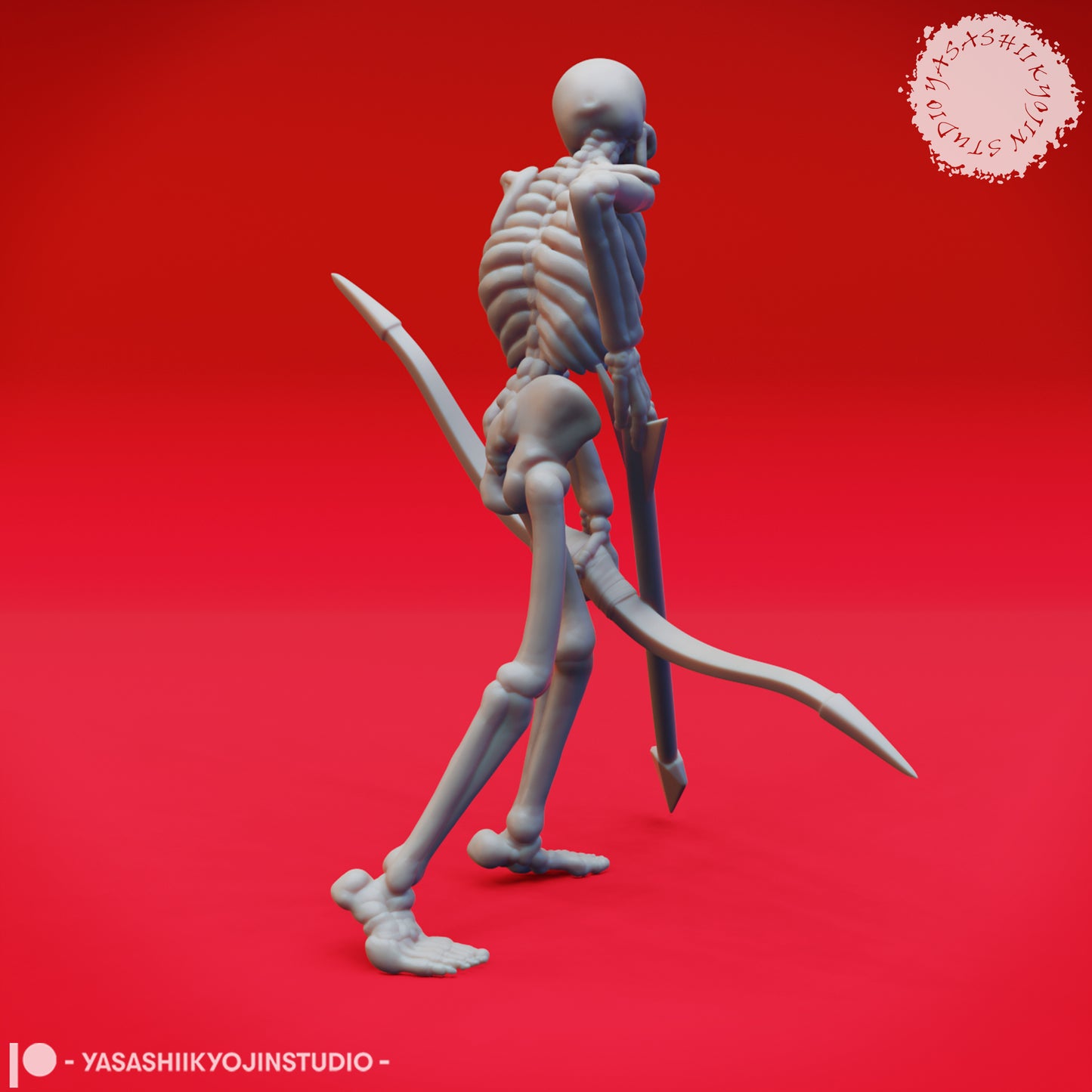 Skeleton Archer - B - 3D Printed Minis for Tabletop Gaming, Dungeons and Dragons, Pathfinder, Kings of War and other RPG's