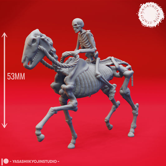 Skeleton Rider - 3D Printed Mini for Tabletop Gaming, Dungeons and Dragons, Pathfinder, Kings of War and other RPG's