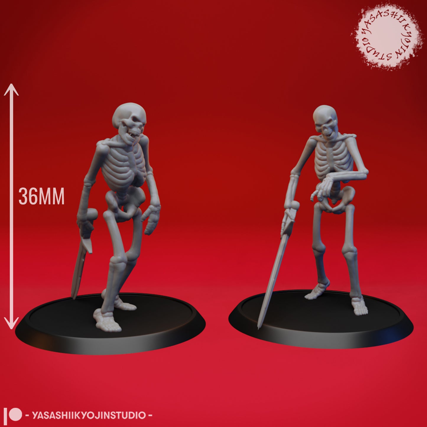 Skeleton Warband - Bundle - 3D Printed Minis for Tabletop Gaming, Dungeons and Dragons, Pathfinder, Kings of War and other RPG's