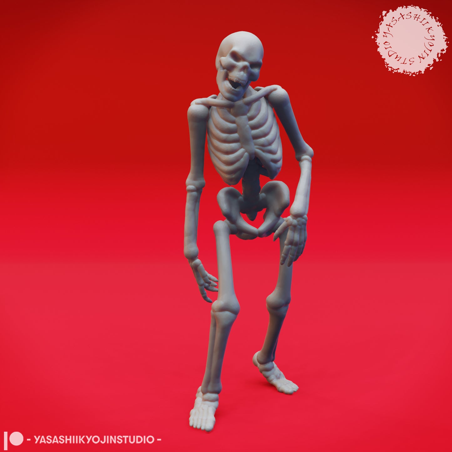 Skeleton Walker - A - 3D Printed Minis for Tabletop Gaming, Dungeons and Dragons, Pathfinder, Kings of War and other RPG's