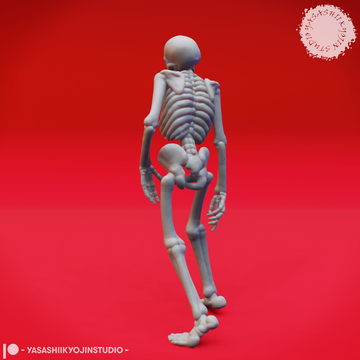 Skeleton Walker - A - 3D Printed Minis for Tabletop Gaming, Dungeons and Dragons, Pathfinder, Kings of War and other RPG's