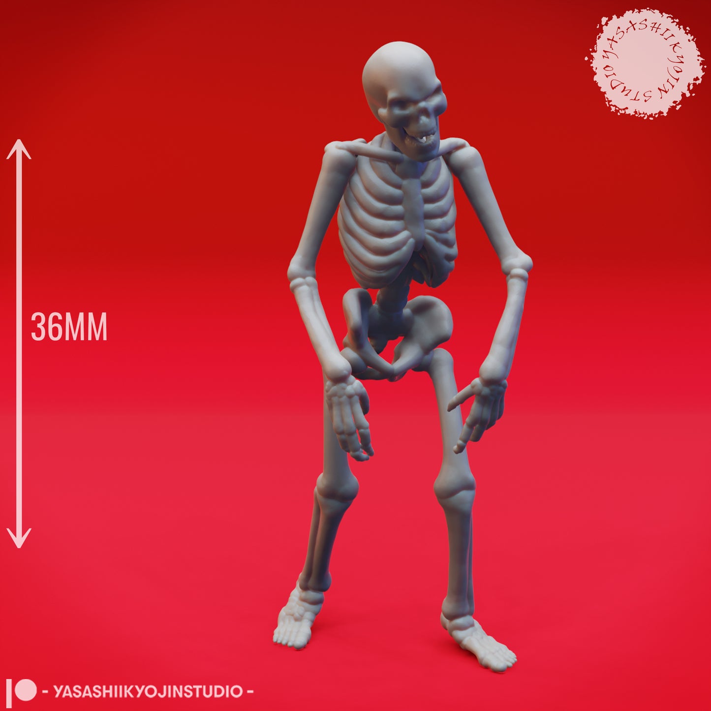 Skeleton Walker - B - 3D Printed Minis for Tabletop Gaming, Dungeons and Dragons, Pathfinder, Kings of War and other RPG's