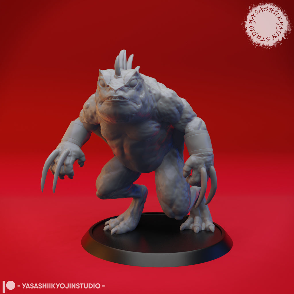 Slaad - Gray - 3D Printed Mini for Tabletop Gaming, Dungeons and Dragons, Pathfinder, Kings of War and other RPG's
