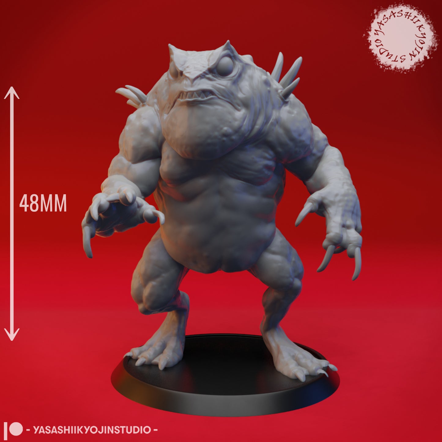 Slaad - Red - 3D Printed Mini for Tabletop Gaming, Dungeons and Dragons, Pathfinder, Kings of War and other RPG's