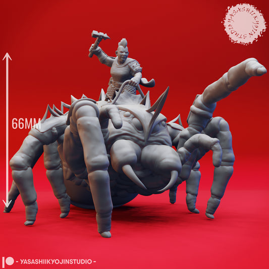 Steeder - Battle - 3D Printed Mini for Tabletop Gaming, Dungeons and Dragons, Pathfinder, Kings of War and other RPG's