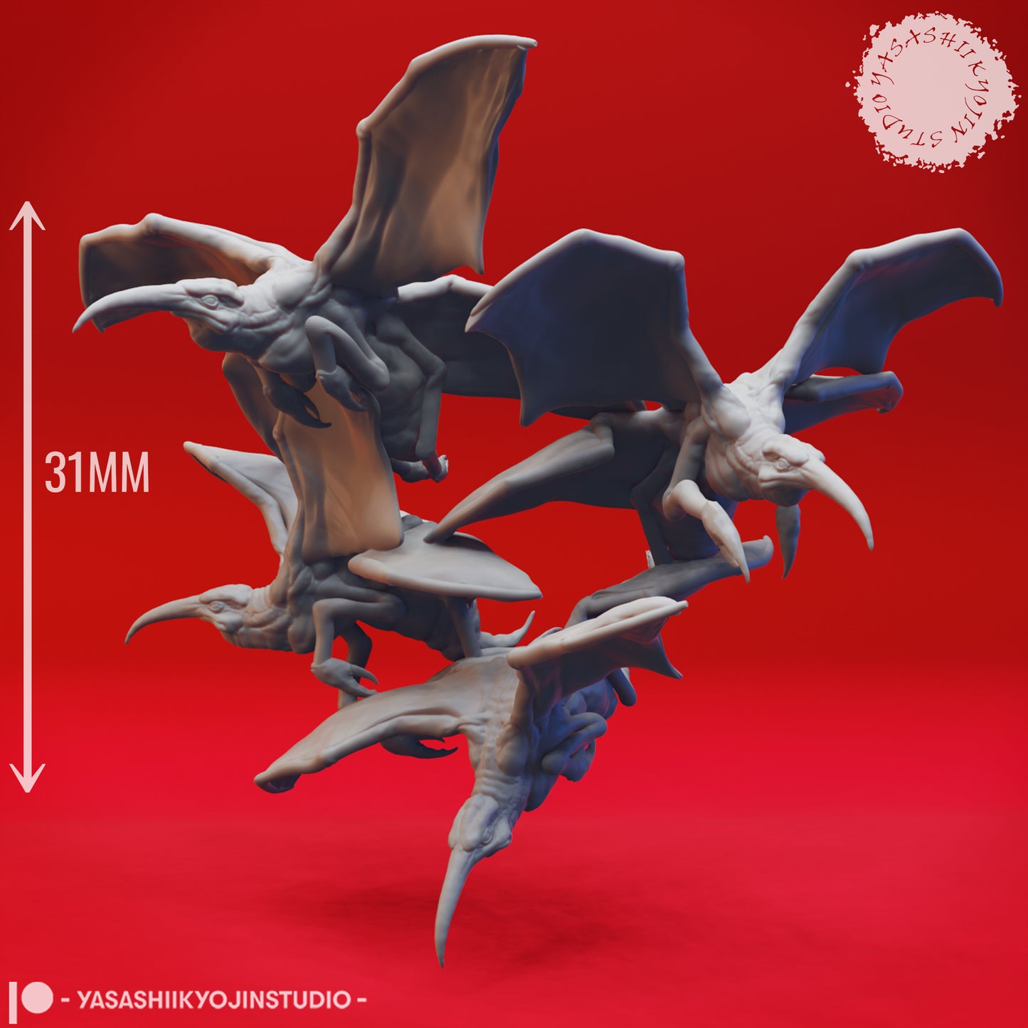 Stirge Swarm - Bundle - 3D Printed Mini for Tabletop Gaming, Dungeons and Dragons, Pathfinder, Kings of War and other RPG's