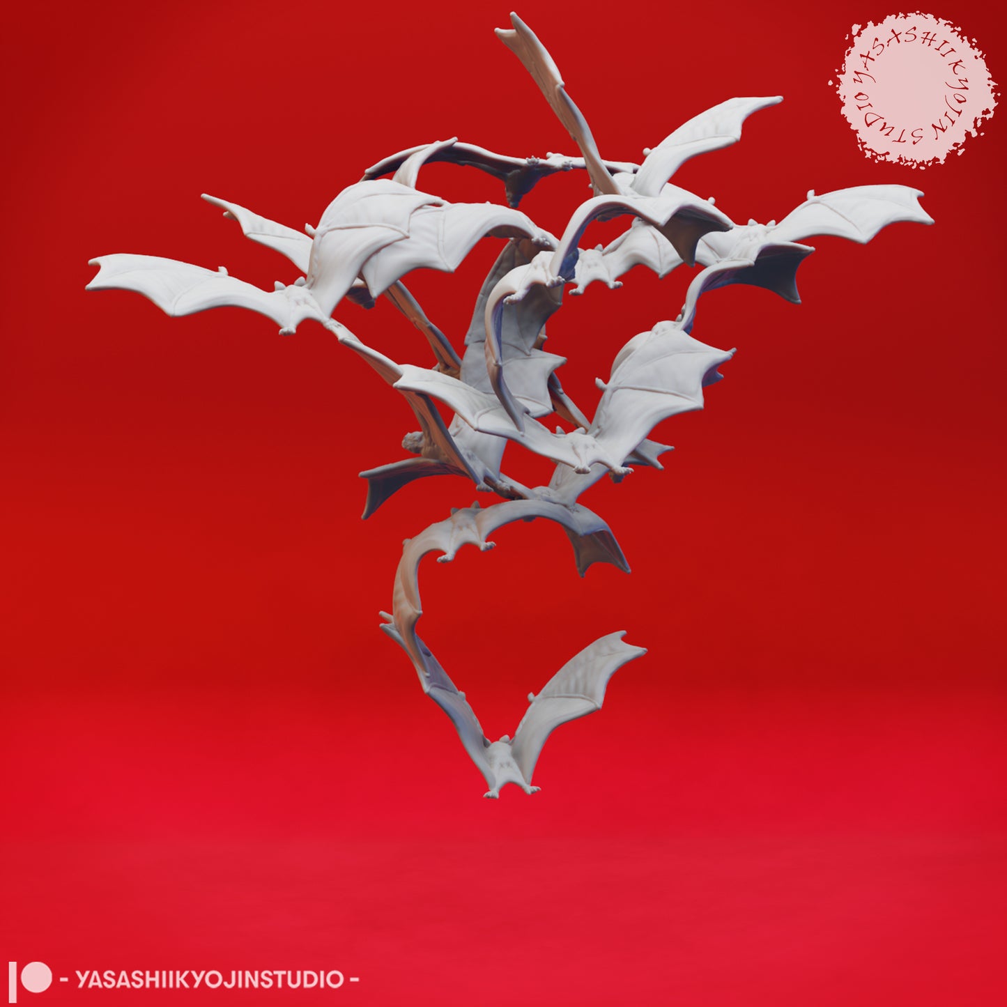 Swarm of Bats - 3D Printed Mini for Tabletop Gaming, Dungeons and Dragons, Pathfinder, Kings of War and other RPG's