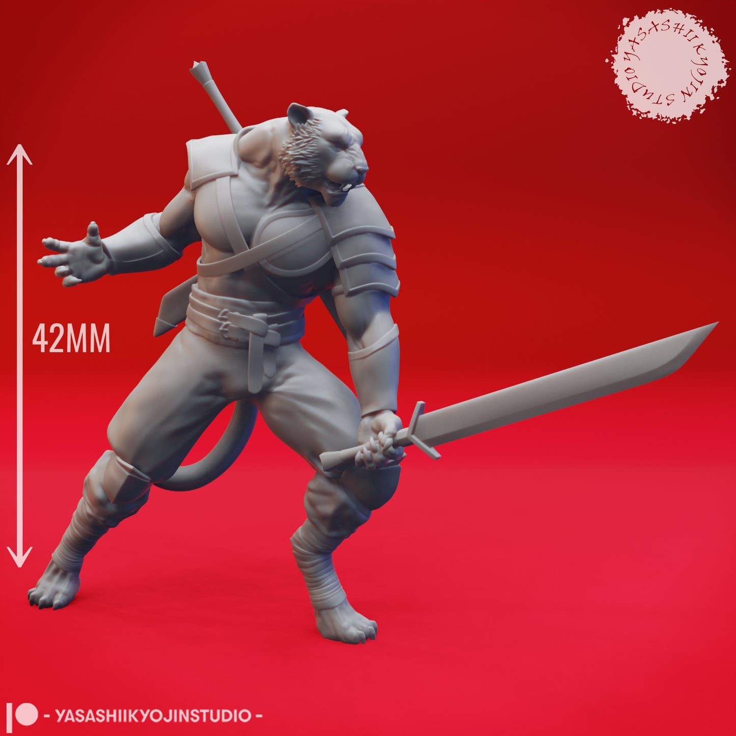 Tabaxi Litter - Bundle - 3D Printed Minis for Tabletop Gaming, Dungeons and Dragons, Pathfinder, Kings of War and other RPG's