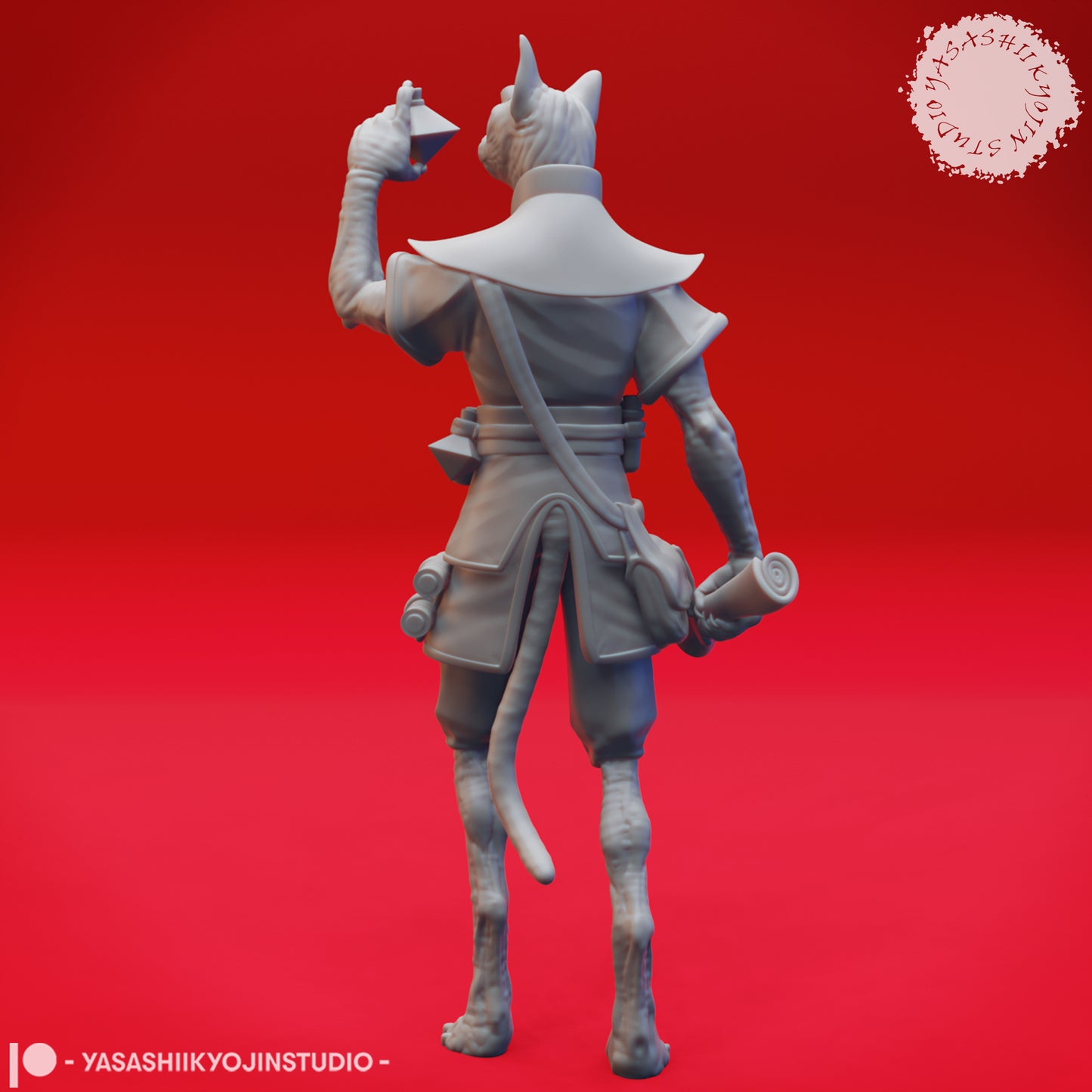Tabaxi - Artificer - 3D Printed Mini for Tabletop Gaming, Dungeons and Dragons, Pathfinder, Kings of War and other RPG's