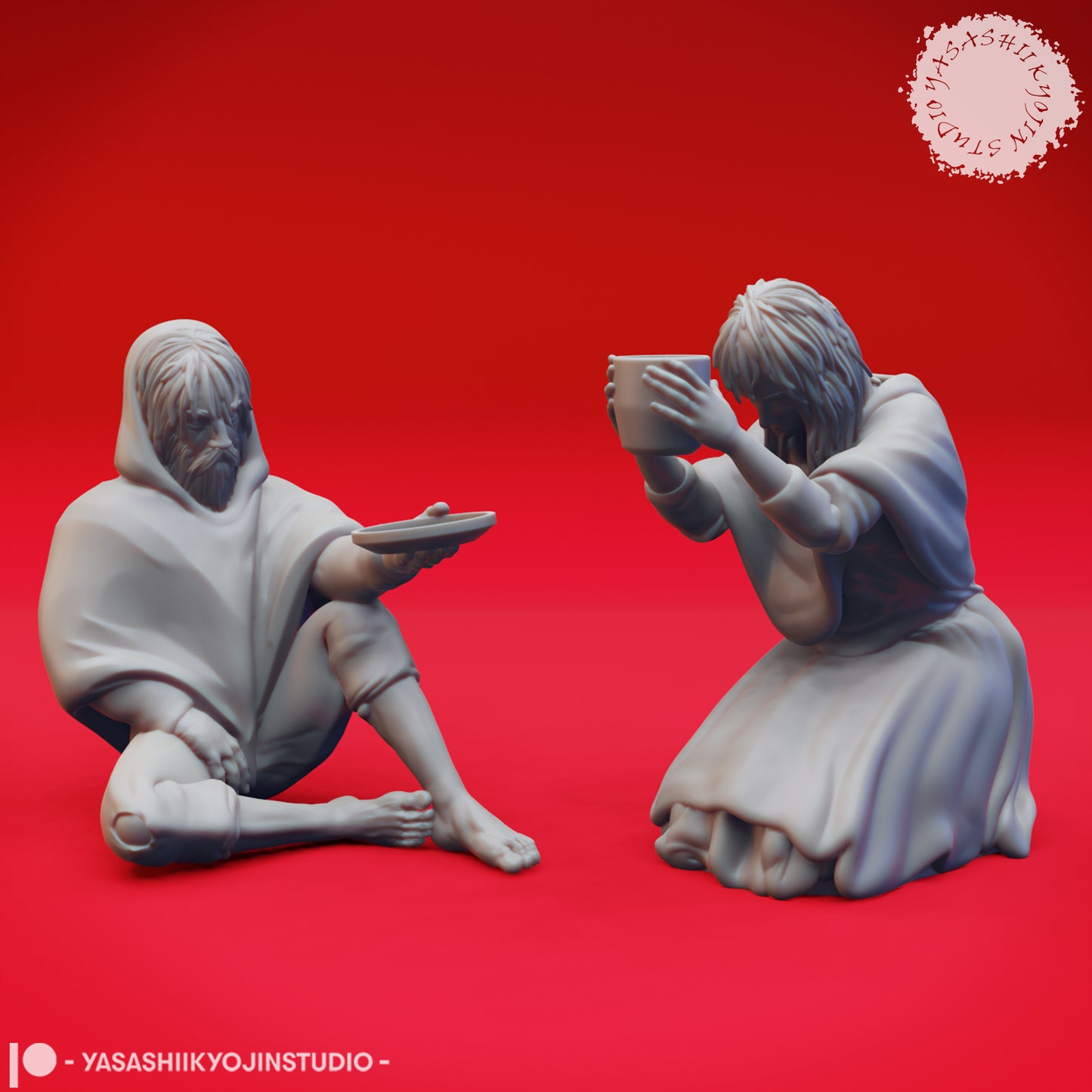 Townsfolk - Bundle - 3D Printed Mini for Tabletop Gaming, Dungeons and Dragons, Pathfinder, Kings of War and other RPG's