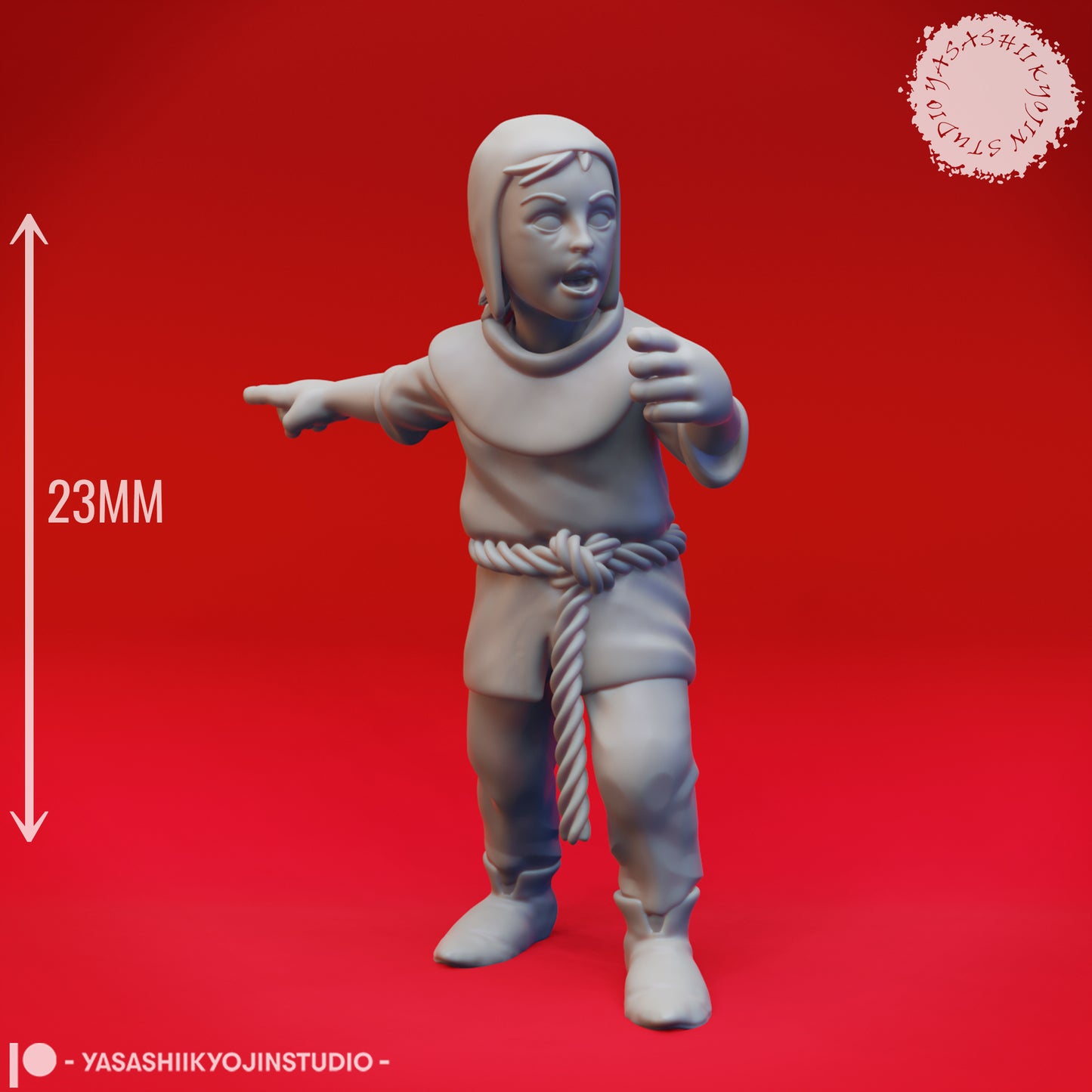 Townsfolk Children - Bundle - 3D Printed Mini for Tabletop Gaming, Dungeons and Dragons, Pathfinder, Kings of War and other RPG's