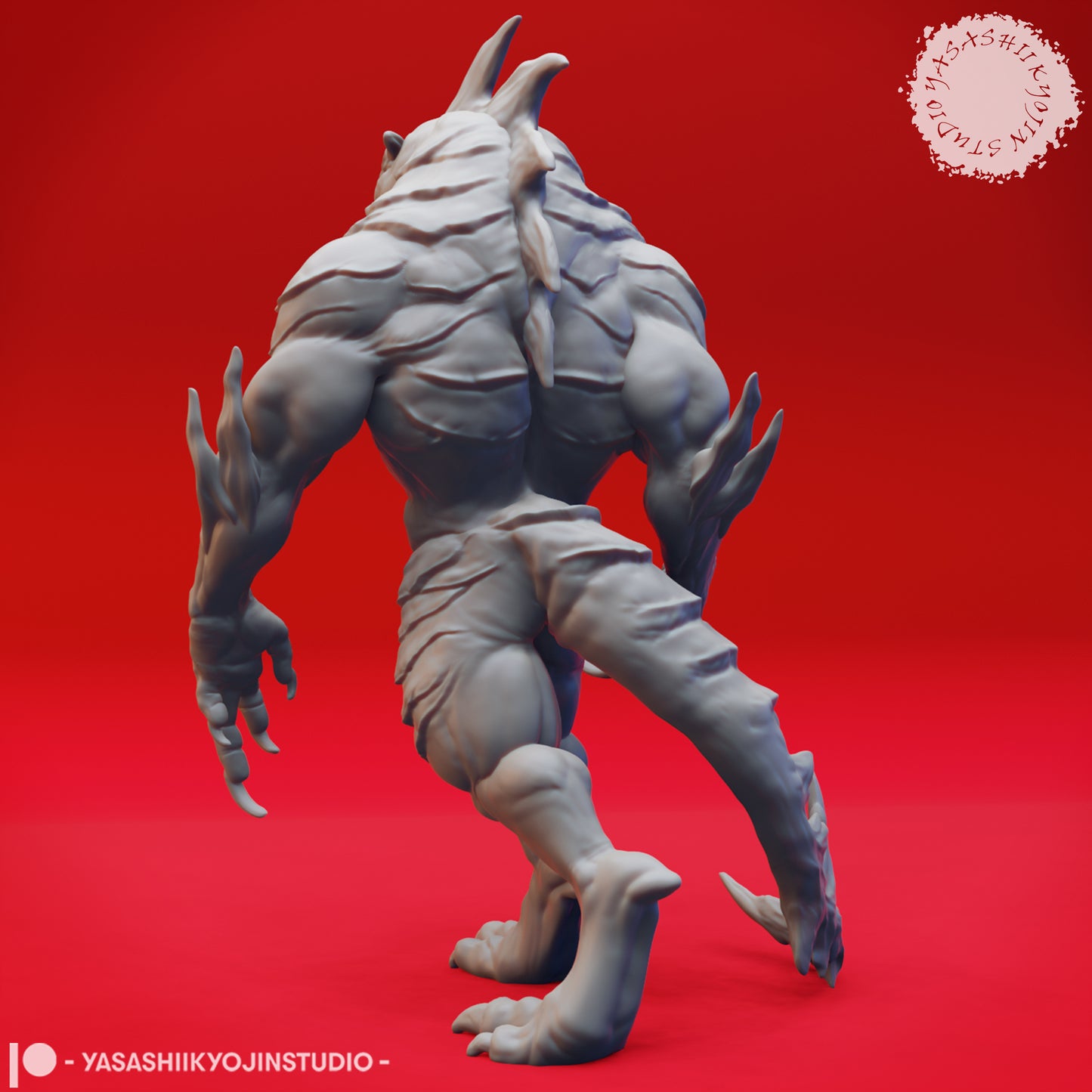Troglodyte - Alert - 3D Printed Mini for Tabletop Gaming, Dungeons and Dragons, Pathfinder, Kings of War and other RPG's