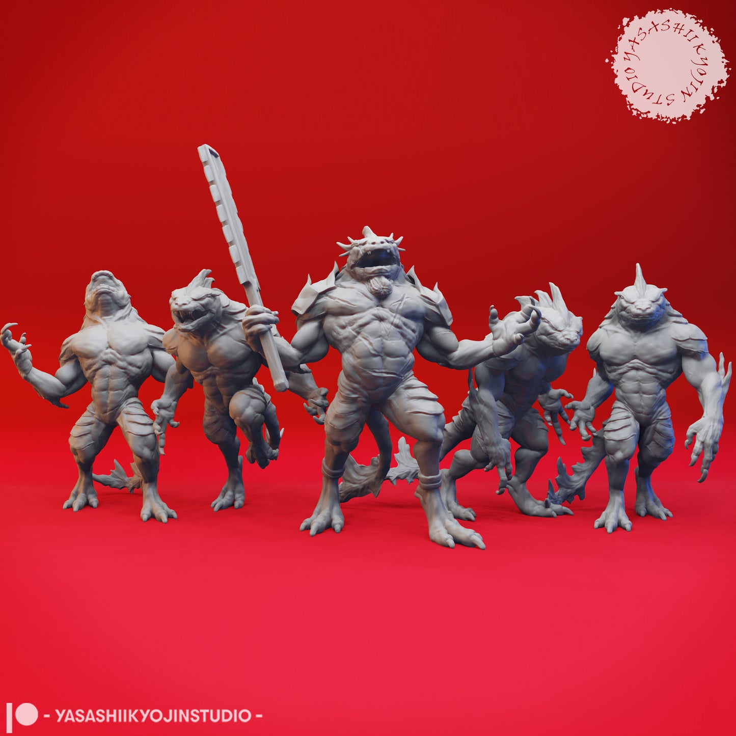 Troglodyte Warband - Bundle - 3D Printed Mini for Tabletop Gaming, Dungeons and Dragons, Pathfinder, Kings of War and other RPG's