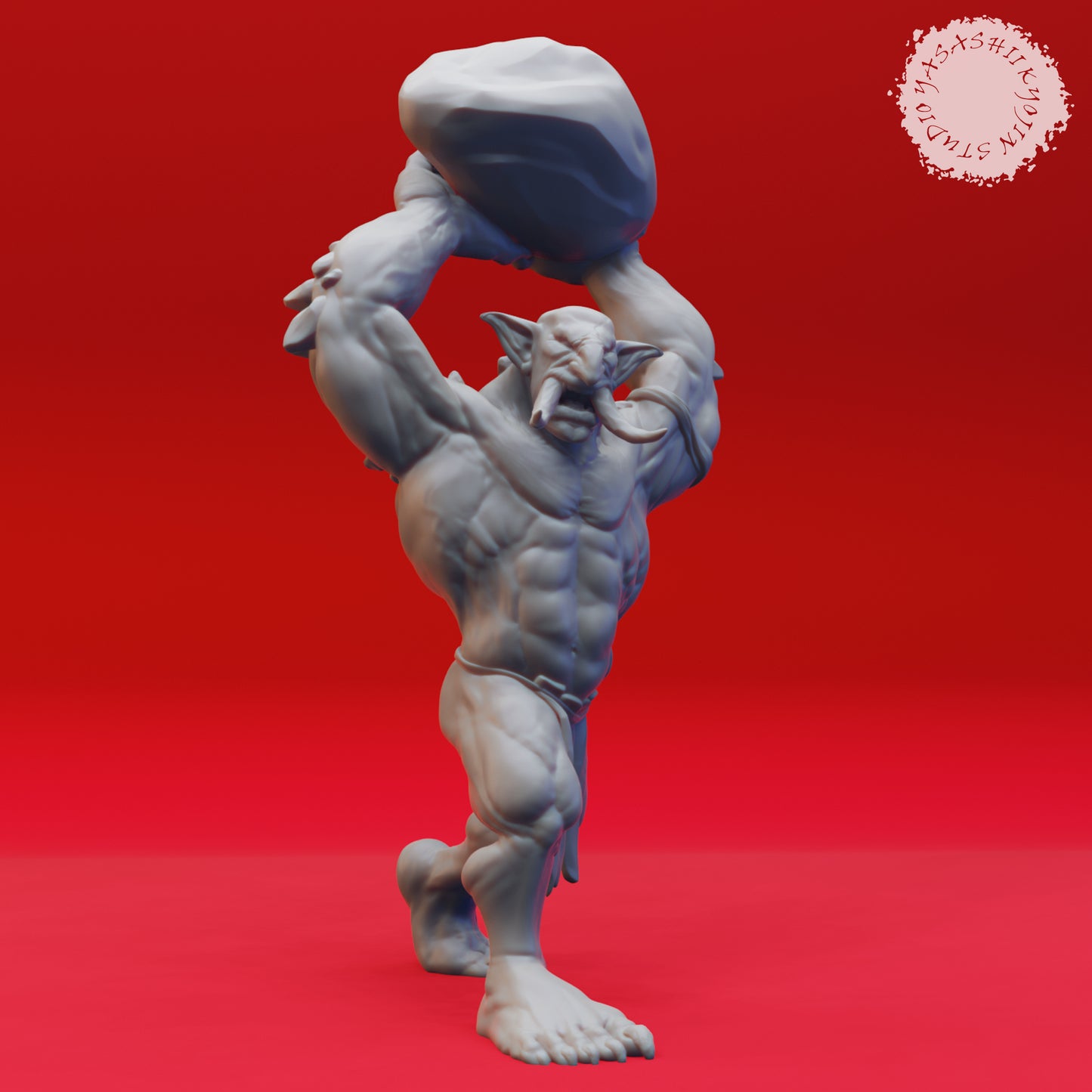 Troll Chucka - 3D Printed Mini for Tabletop Gaming, Dungeons and Dragons, Pathfinder, Kings of War and other RPG's