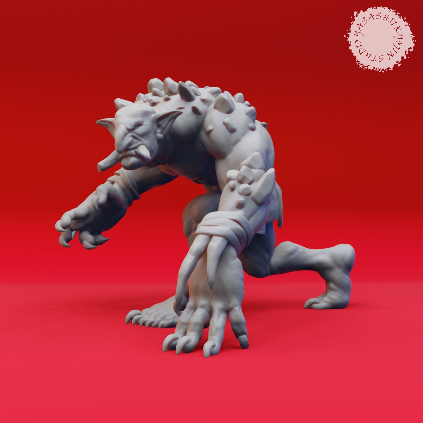 Troll Sneaka - 3D Printed Mini for Tabletop Gaming, Dungeons and Dragons, Pathfinder, Kings of War and other RPG's