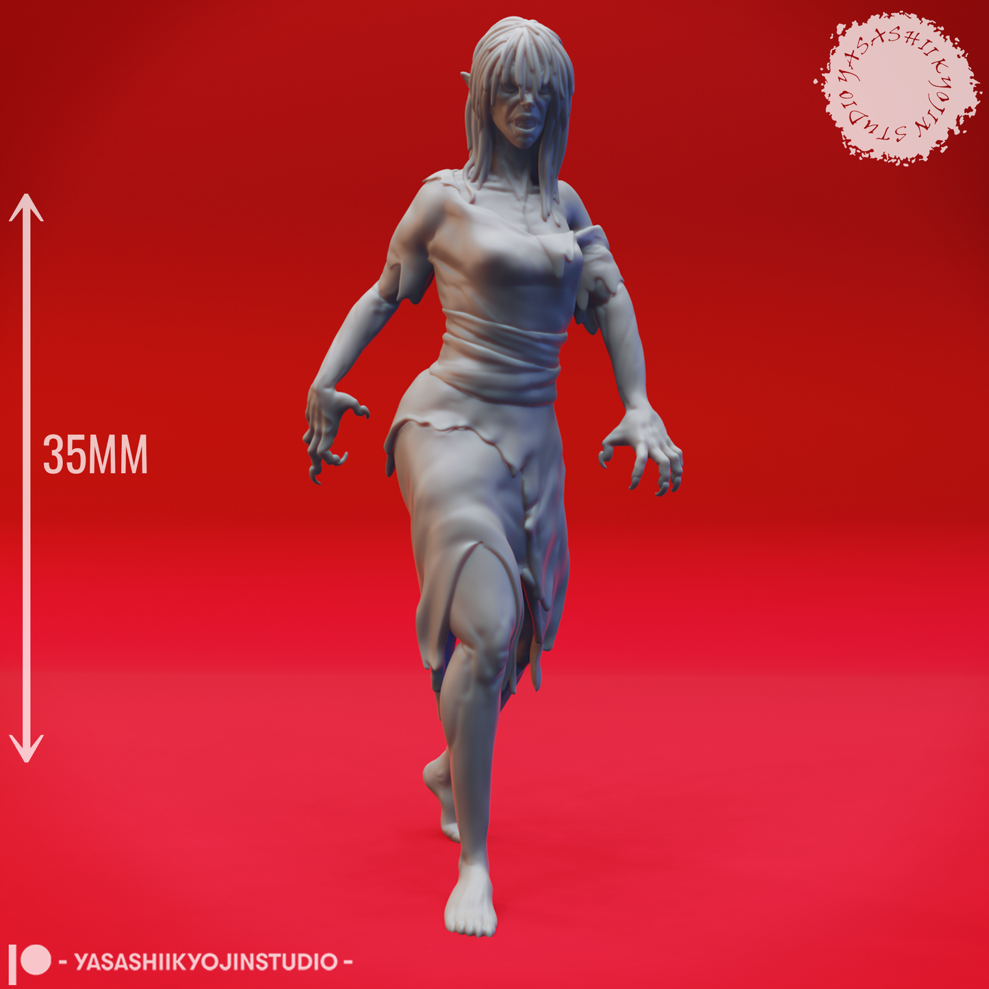 Vampire Spawn - Stalking - Tabletop Miniatures (Pre-Supported STL)