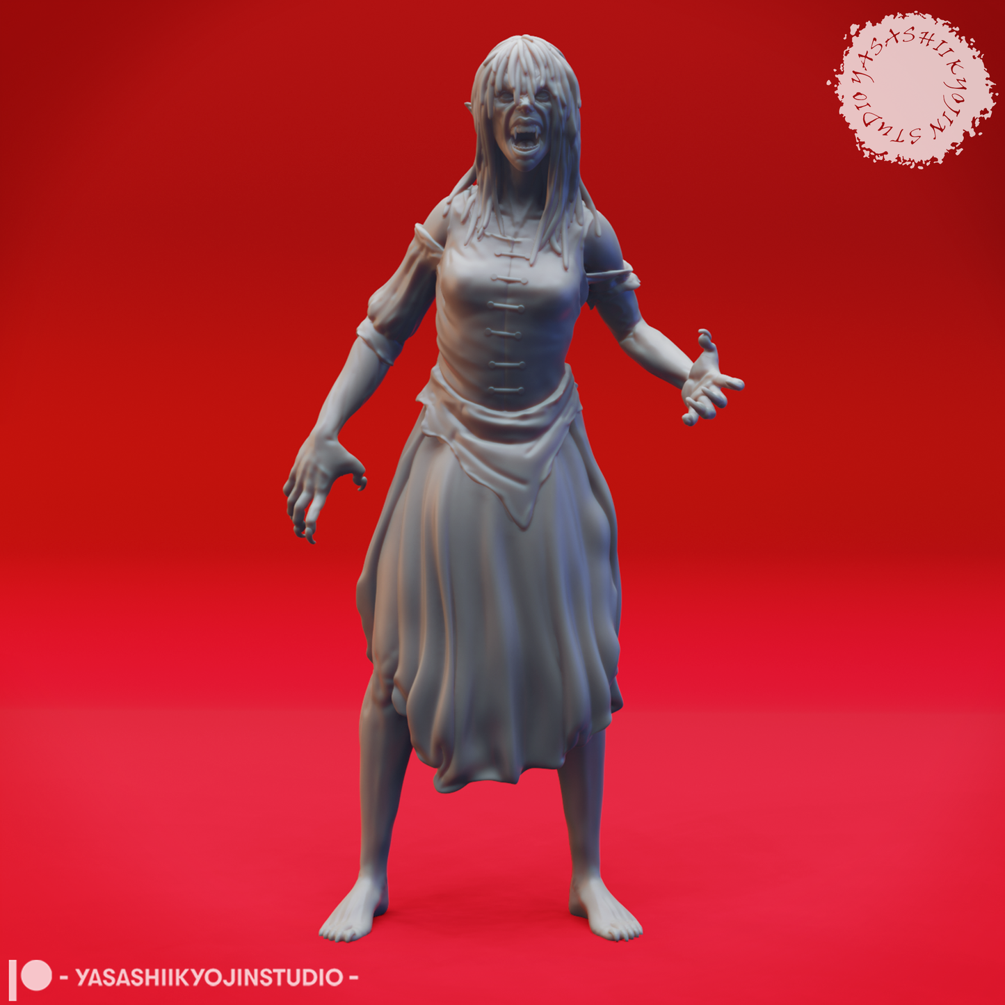 Vampire Spawn - Alert - 3D Printed Minis for Tabletop Gaming, Dungeons and Dragons, Pathfinder, Kings of War and other RPG's