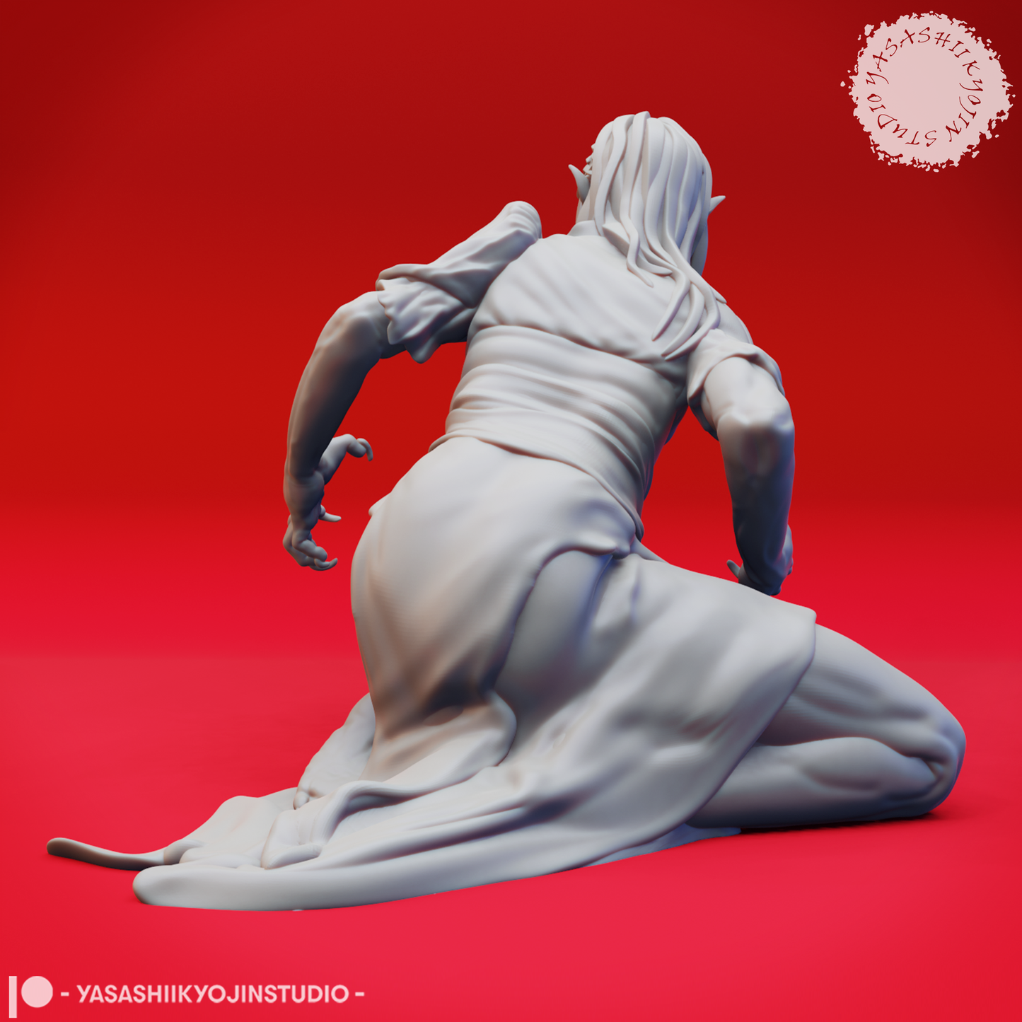 Vampire Spawn - Slouched  3D Printed Minis for Tabletop Gaming, Dungeons and Dragons, Pathfinder, Kings of War and other RPG's
