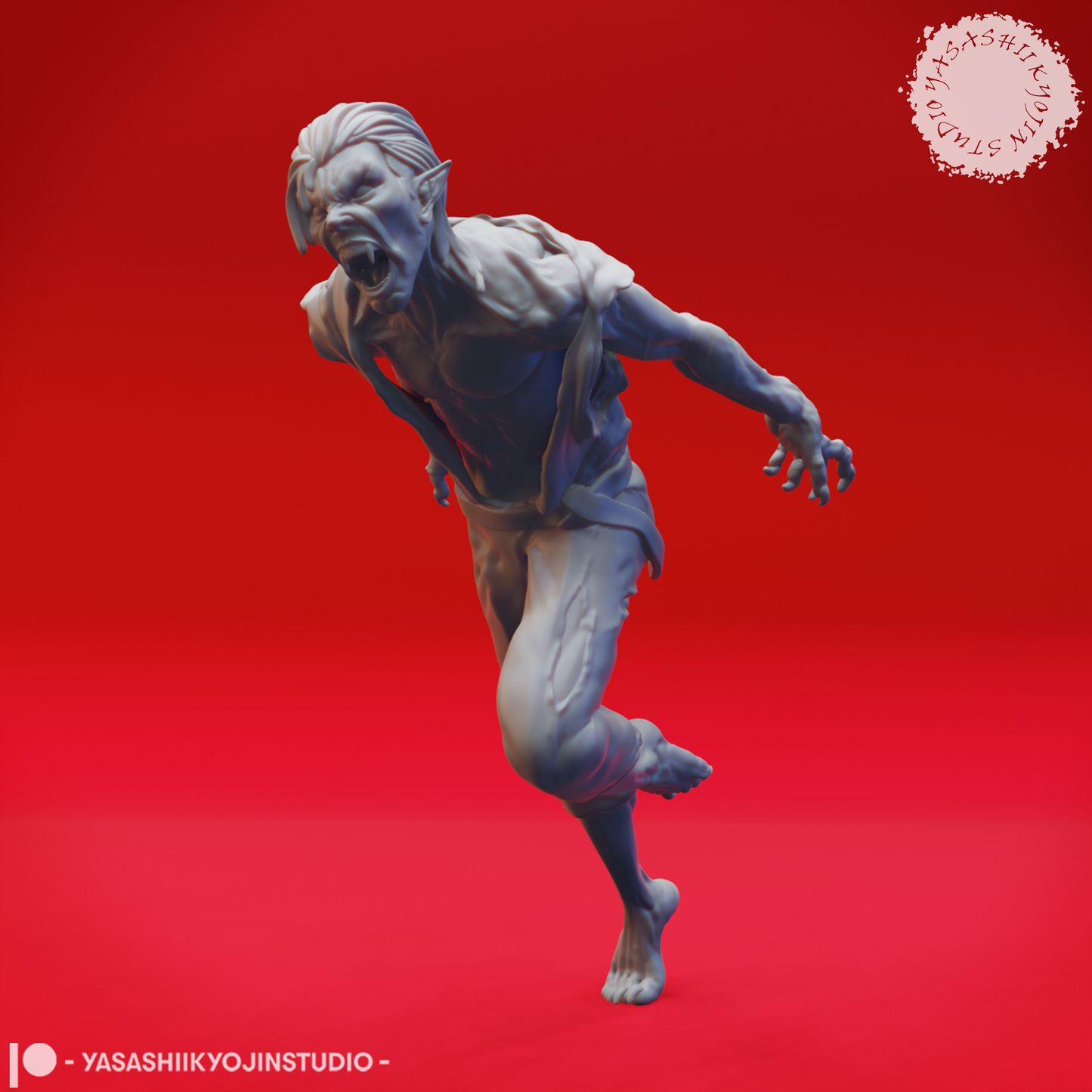 Vampire Spawn - Sprinting - 3D Printed Minis for Tabletop Gaming, Dungeons and Dragons, Pathfinder, Kings of War and other RPG's