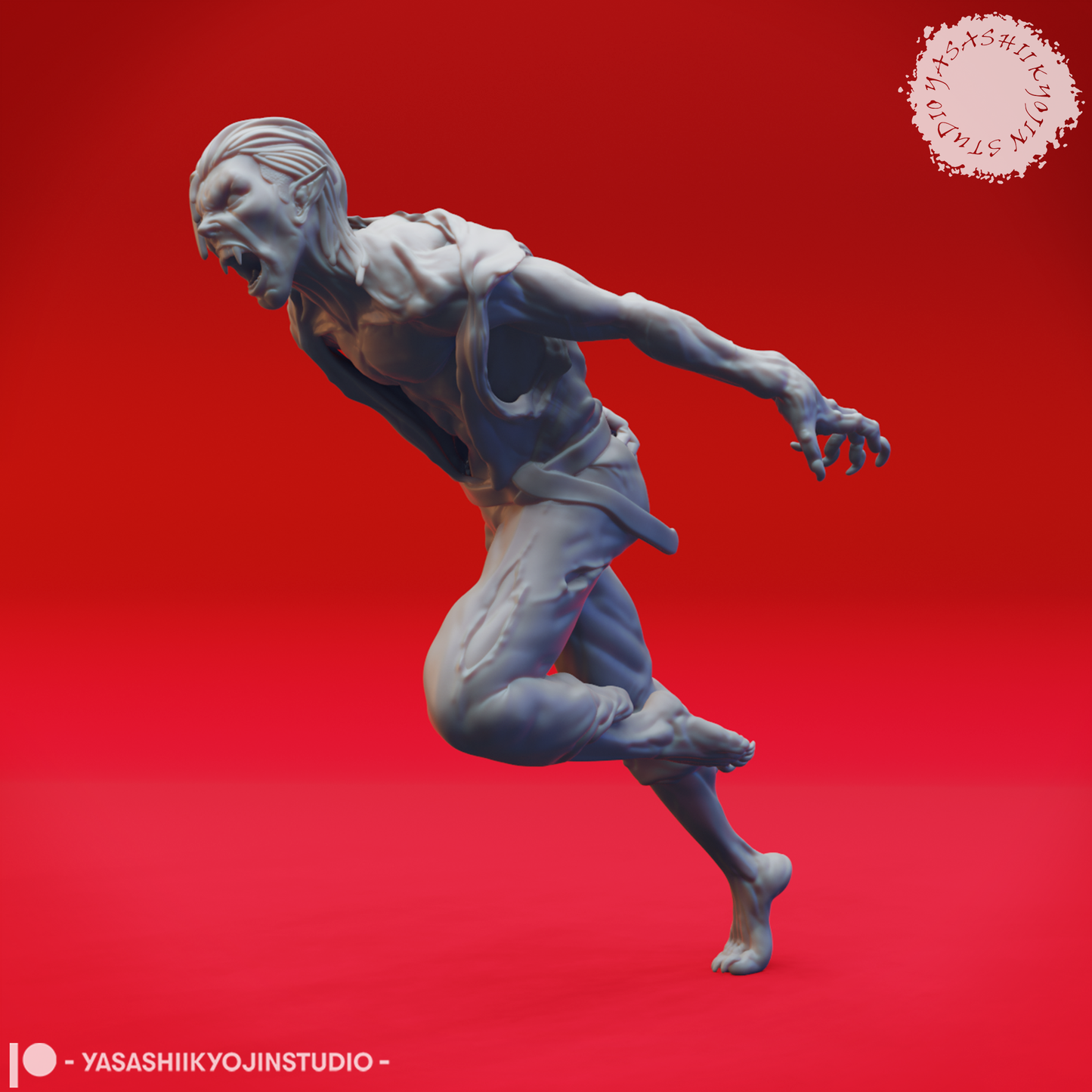Vampire Spawn - Sprinting - 3D Printed Minis for Tabletop Gaming, Dungeons and Dragons, Pathfinder, Kings of War and other RPG's