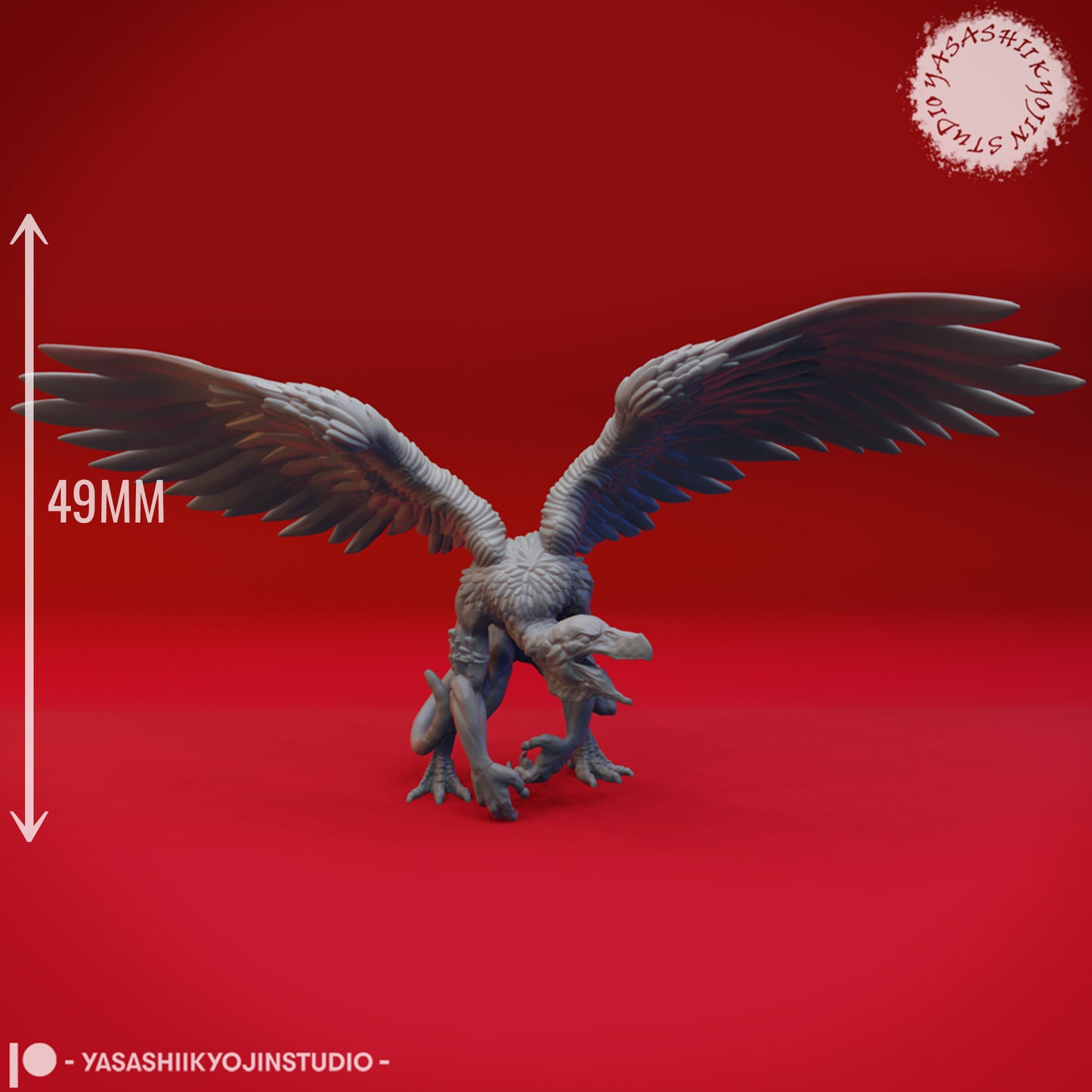 Vrock - 3D Printed Mini for Tabletop Gaming, Dungeons and Dragons, Pathfinder, Kings of War and other RPG's