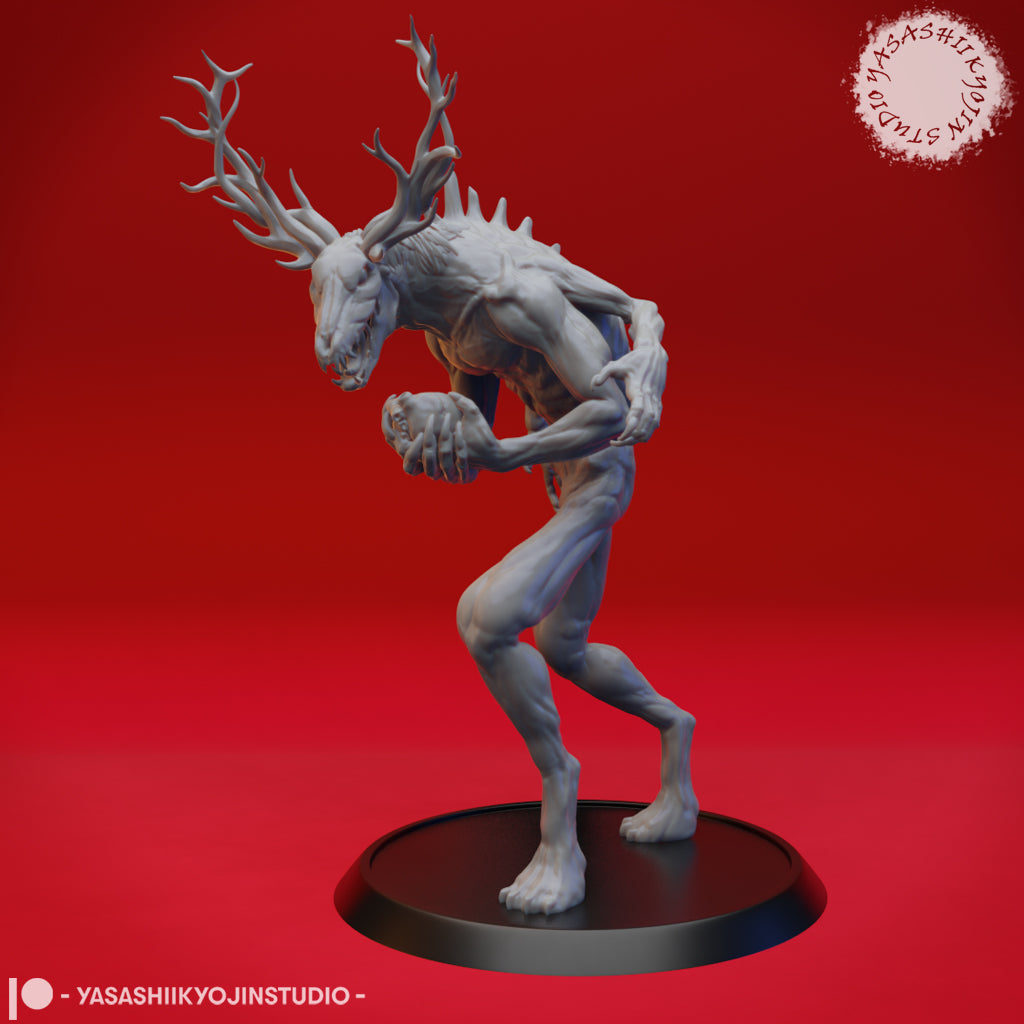 Wendigo - 3D Printed Mini for Tabletop Gaming, Dungeons and Dragons, Pathfinder, Kings of War and other RPG's
