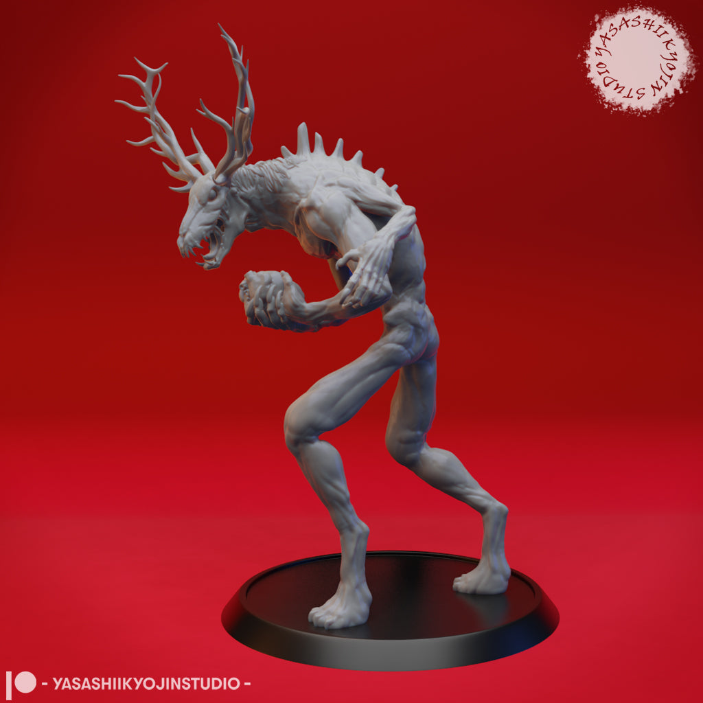 Wendigo - 3D Printed Mini for Tabletop Gaming, Dungeons and Dragons, Pathfinder, Kings of War and other RPG's