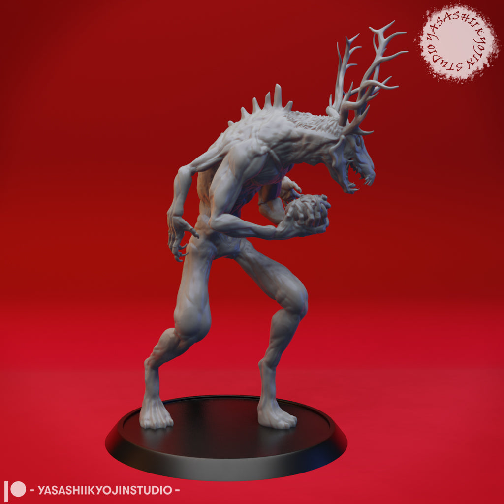Wendigo - 3D Printed Mini for Tabletop Gaming, Dungeons and Dragons, Pathfinder, Kings of War and other RPG's