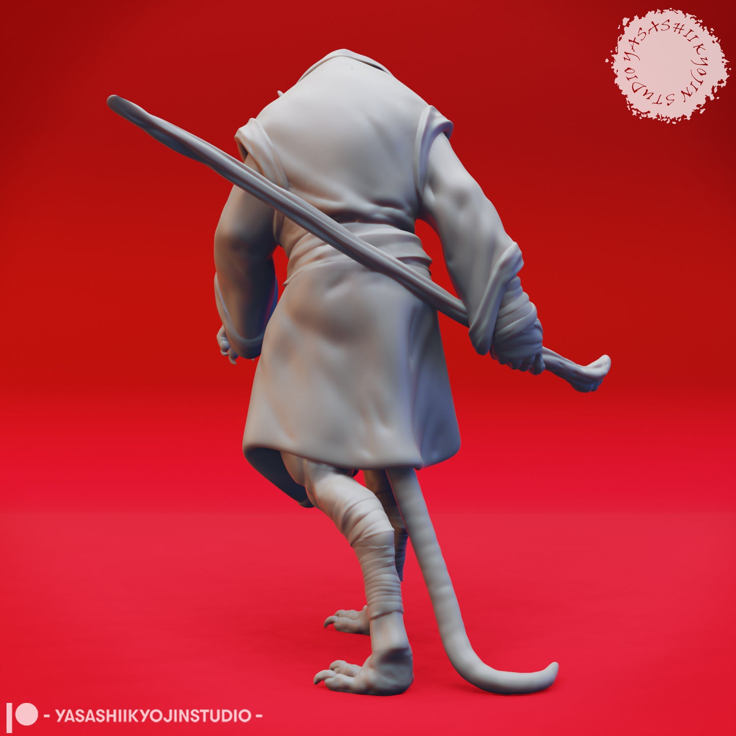 Wererat - Master - 3D Printed Mini for Tabletop Gaming, Dungeons and Dragons, Pathfinder, Kings of War and other RPG's