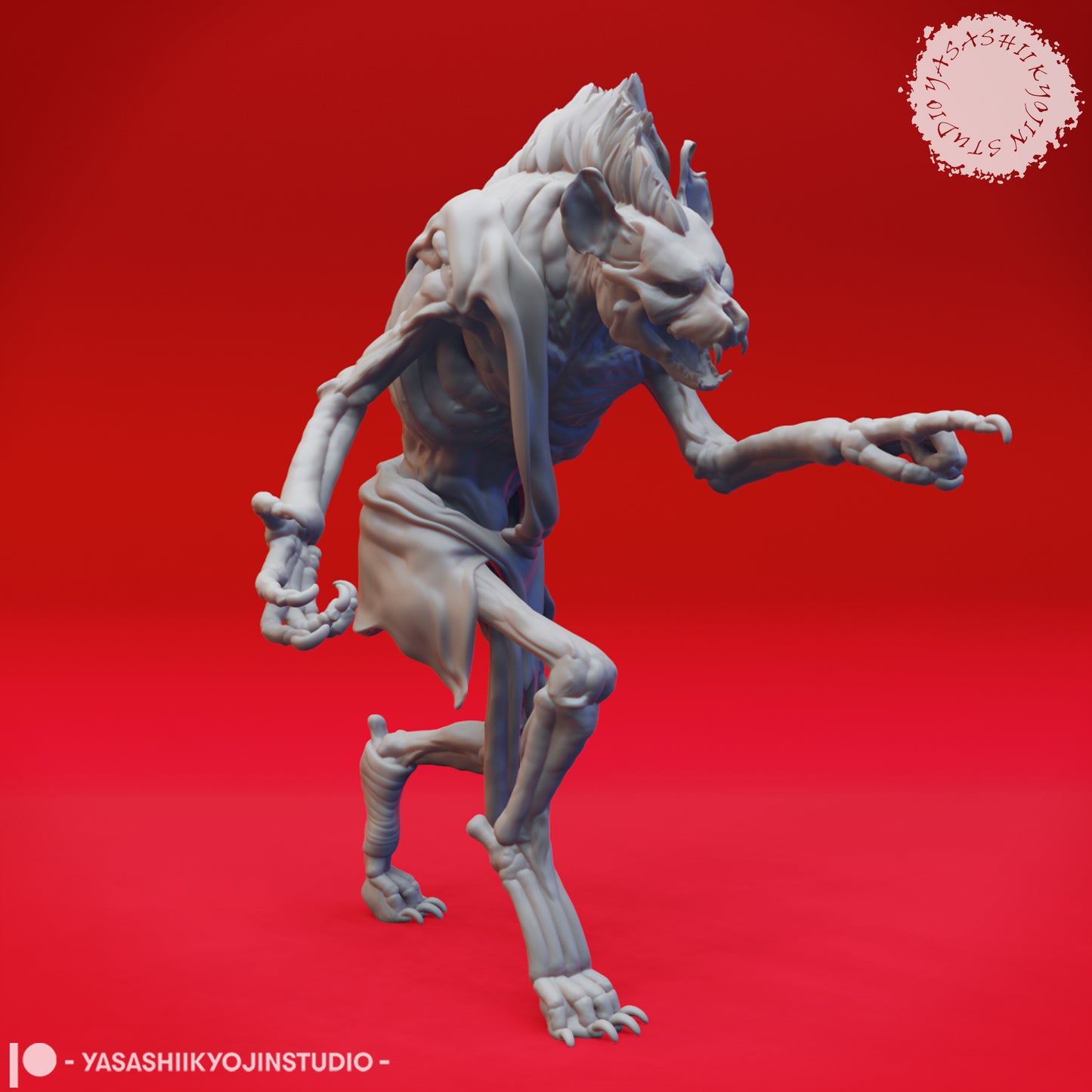 Witherling - Pointing - 3D Printed Mini for Tabletop Gaming, Dungeons and Dragons, Pathfinder, Kings of War and other RPG's