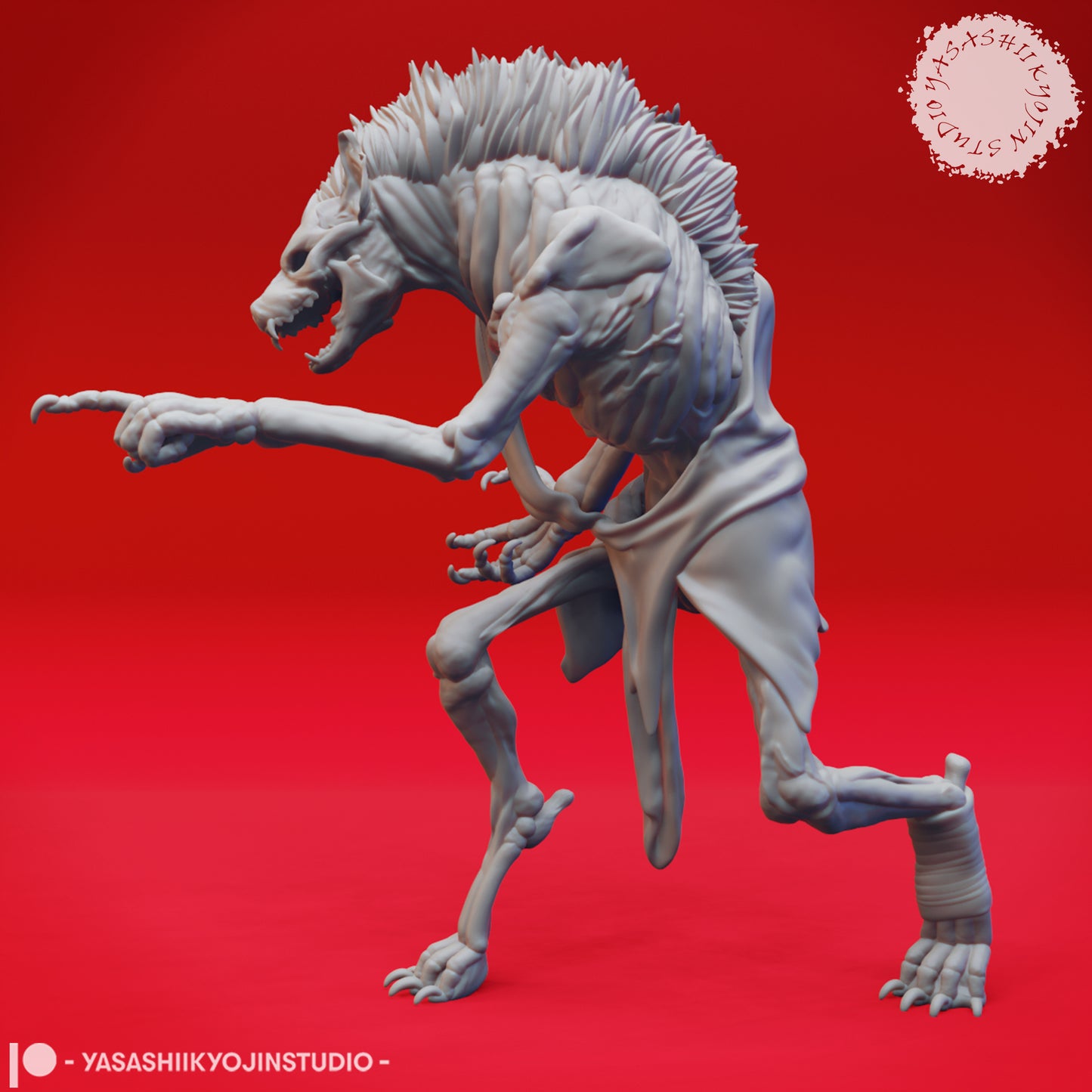 Witherling - Pointing - 3D Printed Mini for Tabletop Gaming, Dungeons and Dragons, Pathfinder, Kings of War and other RPG's