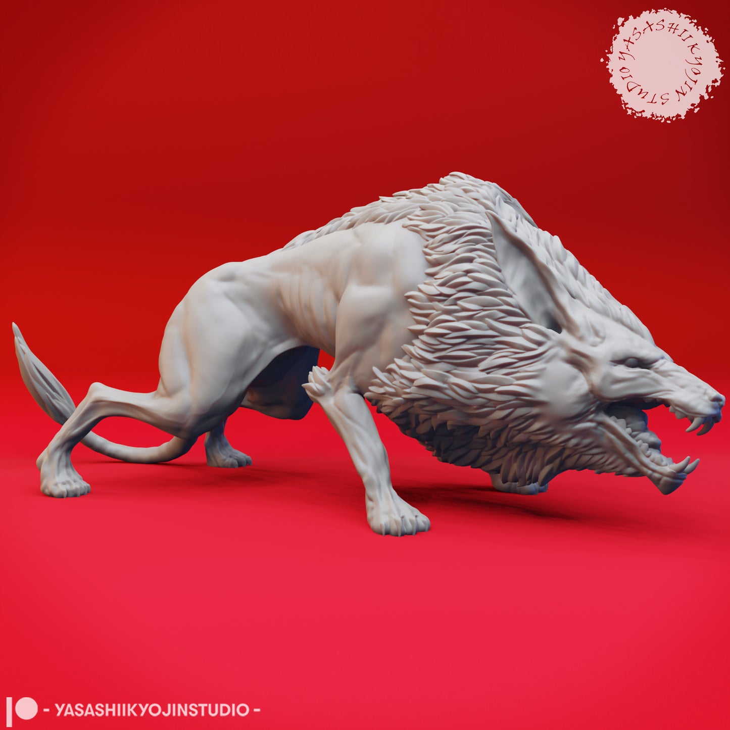 Worg - Aggravated - 3D Printed Mini for Tabletop Gaming, Dungeons and Dragons, Pathfinder, Kings of War and other RPG's