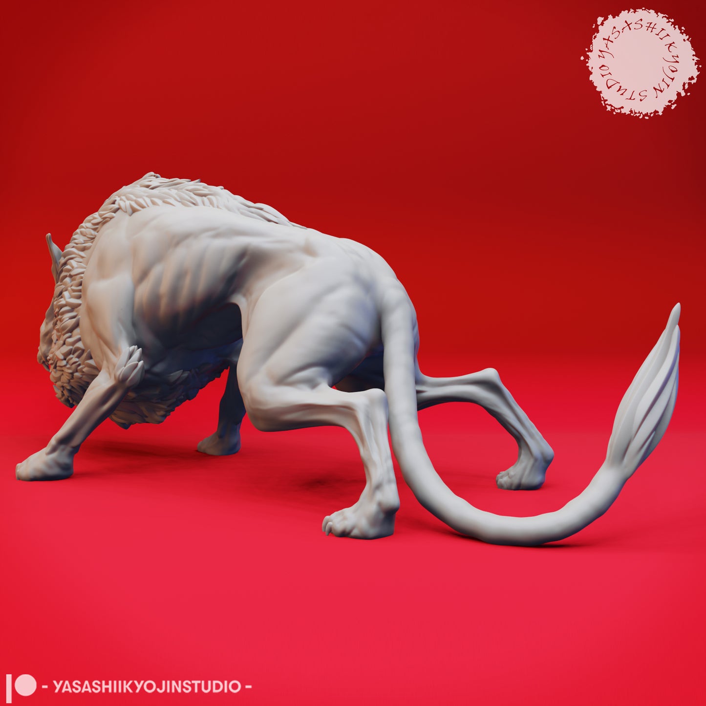 Worg - Aggravated - 3D Printed Mini for Tabletop Gaming, Dungeons and Dragons, Pathfinder, Kings of War and other RPG's