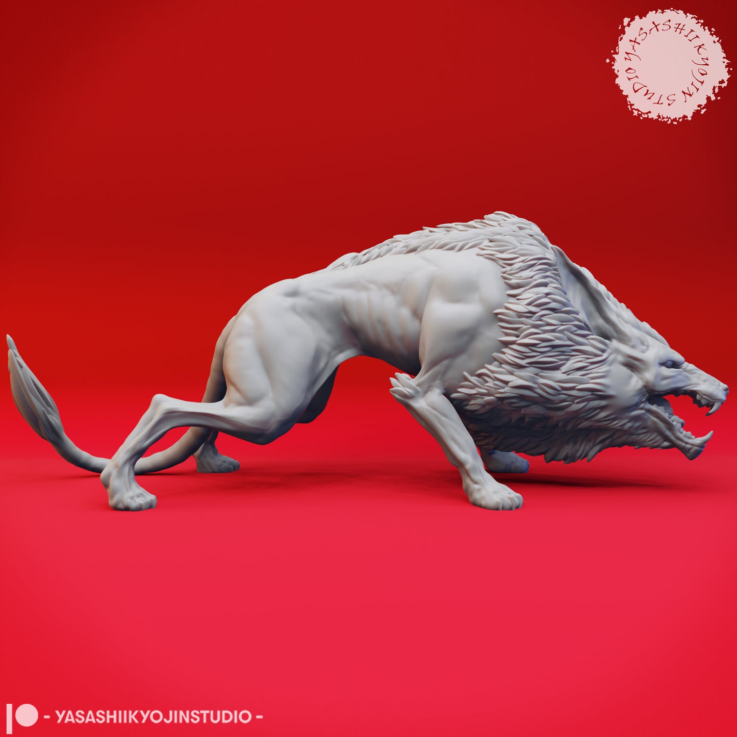 Worg - Aggravated - 3D Printed Mini for Tabletop Gaming, Dungeons and Dragons, Pathfinder, Kings of War and other RPG's