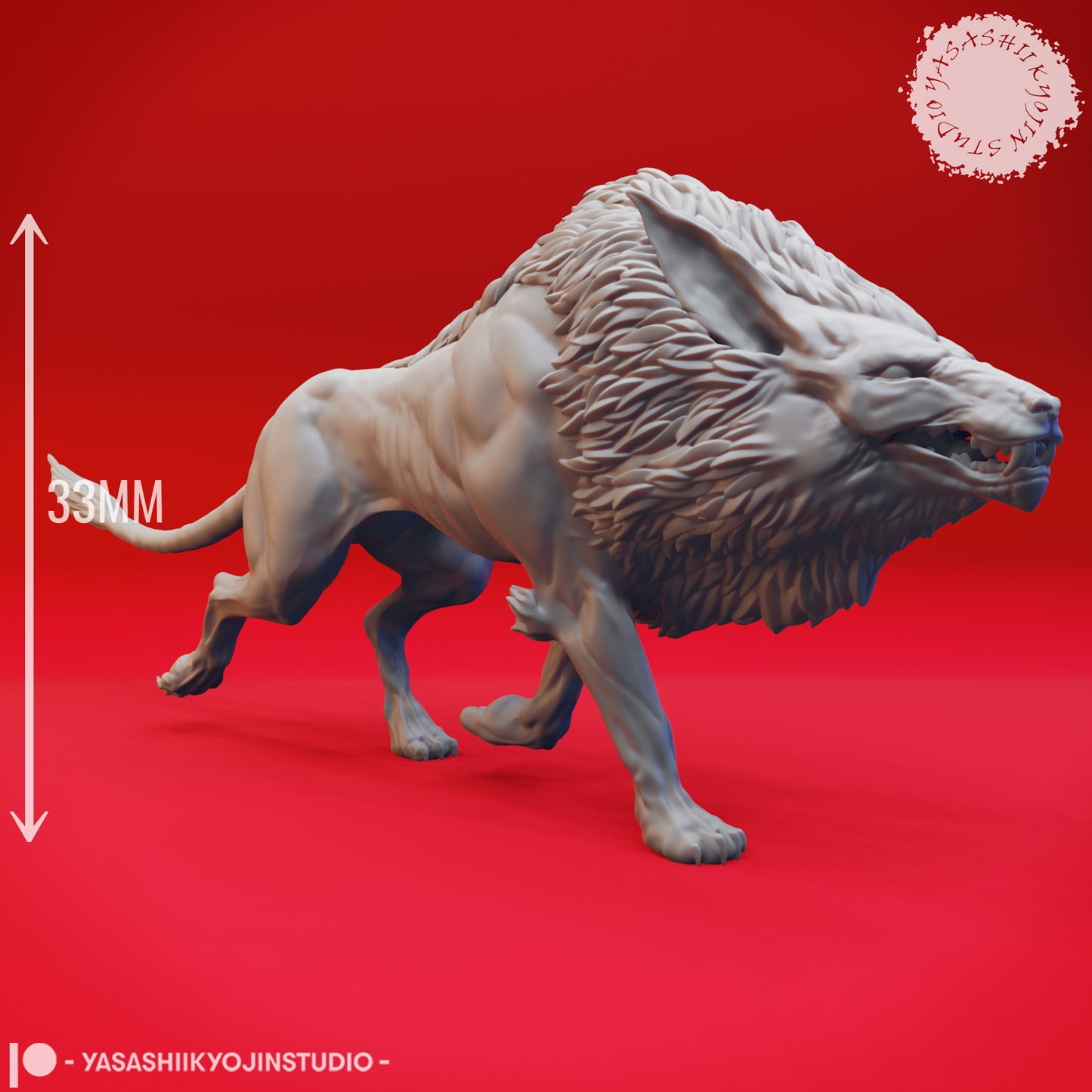 Worg - Neutral - 3D Printed Mini for Tabletop Gaming, Dungeons and Dragons, Pathfinder, Kings of War and other RPG's