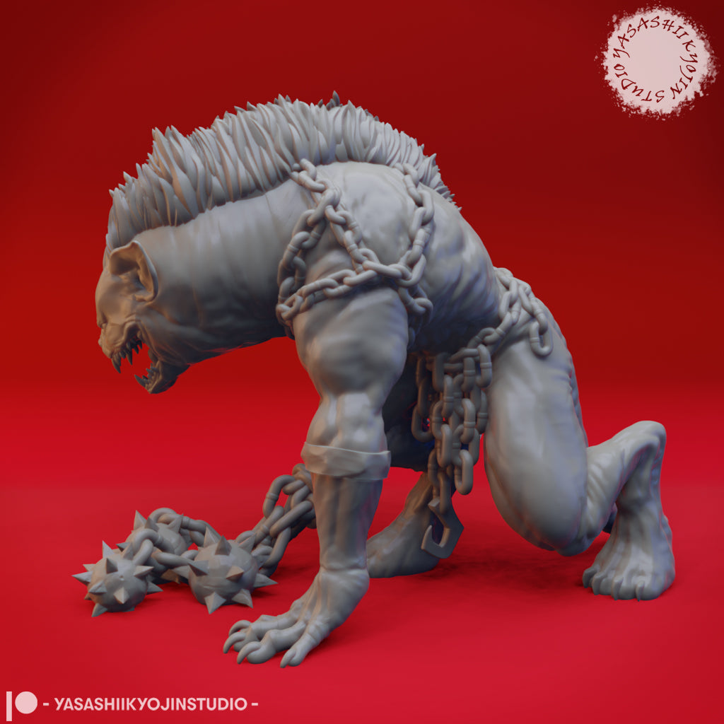 Yeenoghu - 3D Printed Mini for Tabletop Gaming, Dungeons and Dragons, Pathfinder, Kings of War and other RPG's