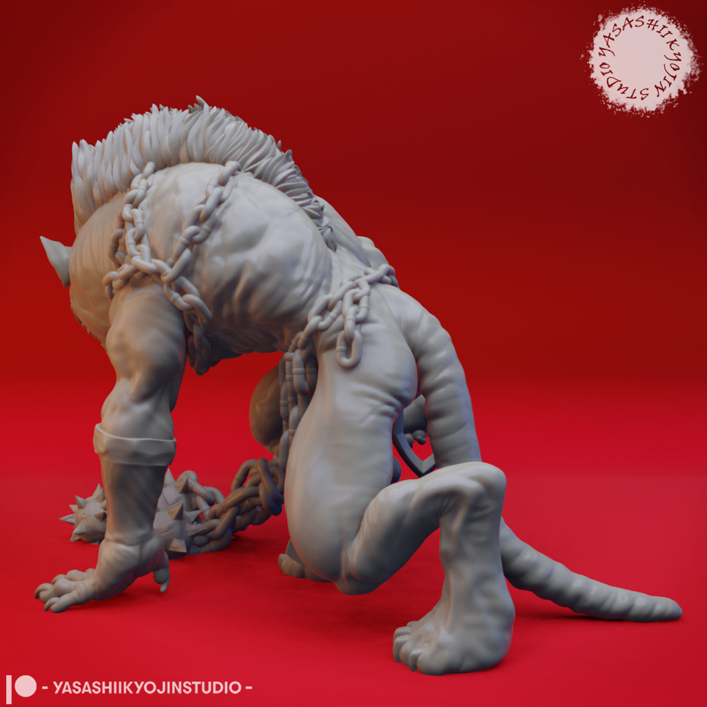 Yeenoghu - 3D Printed Mini for Tabletop Gaming, Dungeons and Dragons, Pathfinder, Kings of War and other RPG's