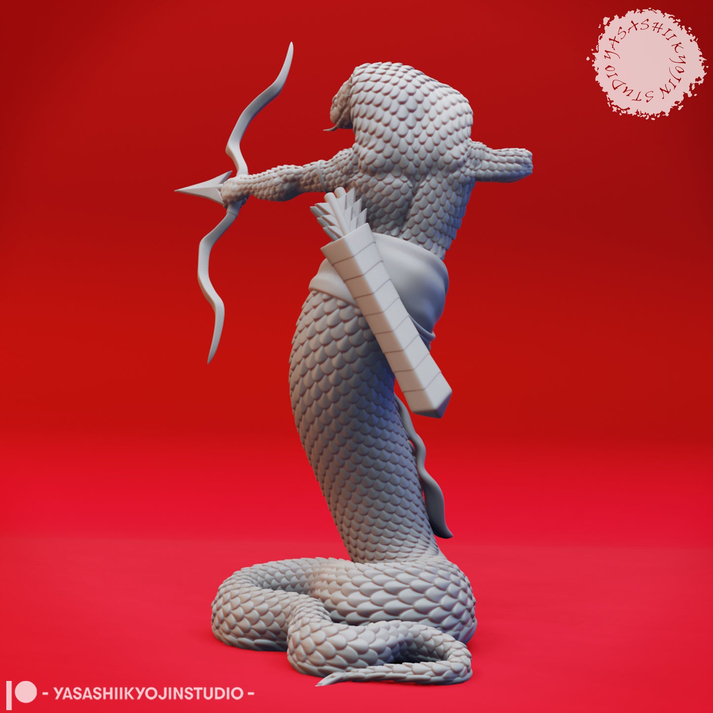 Yuan-Ti - Archer - 3D Printed Mini for Tabletop Gaming, Dungeons and Dragons, Pathfinder, Kings of War and other RPG's