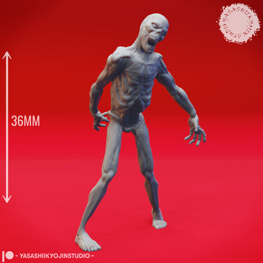 Zombie - Alert - 3D Printed Mini for Tabletop Gaming, Dungeons and Dragons, Pathfinder, Kings of War and other RPG's
