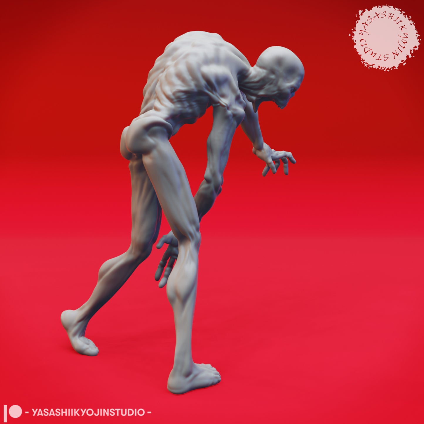 Zombie - Hungry - 3D Printed Mini for Tabletop Gaming, Dungeons and Dragons, Pathfinder, Kings of War and other RPG's