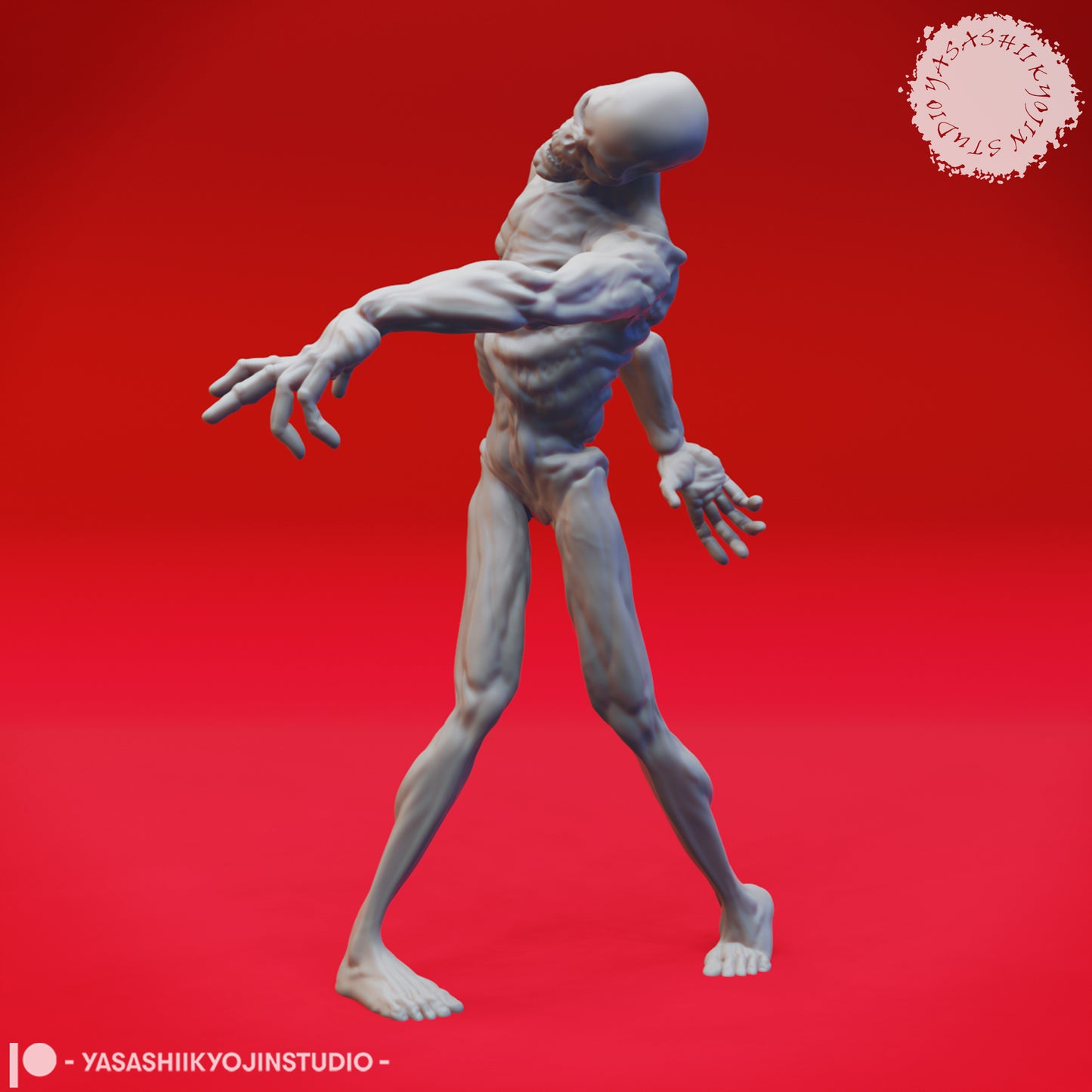 Zombie - Stalking - 3D Printed Mini for Tabletop Gaming, Dungeons and Dragons, Pathfinder, Kings of War and other RPG's