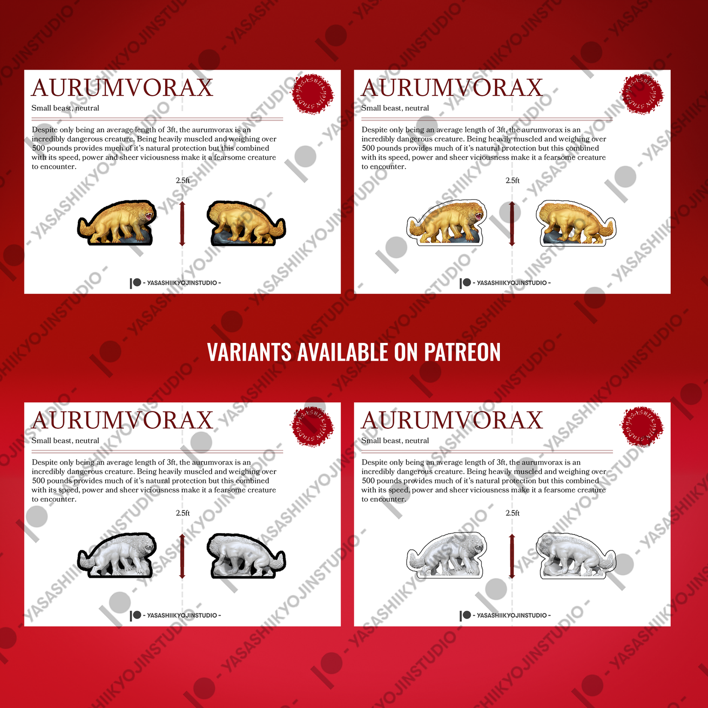 Aurumvorax - Paper Mini Sample