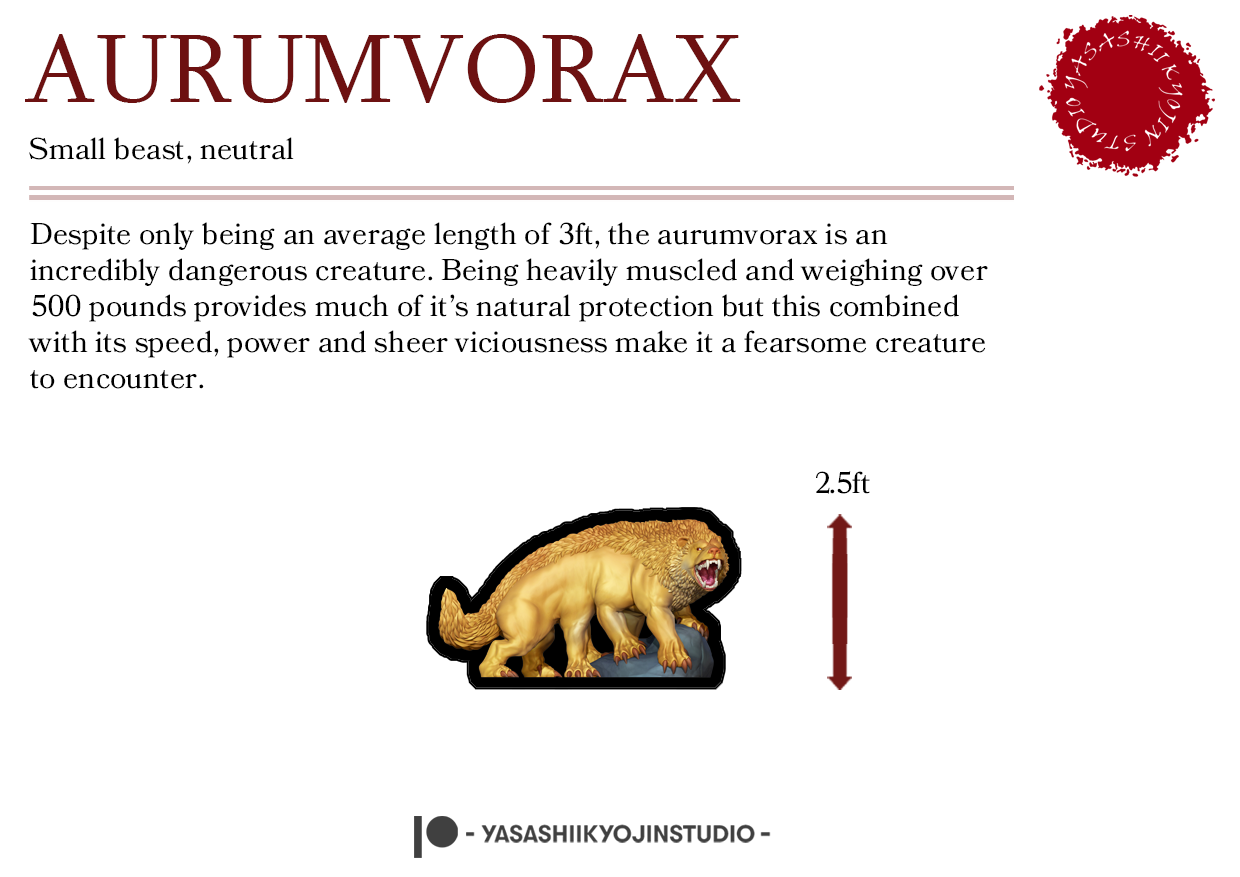 Aurumvorax - Paper Mini Sample