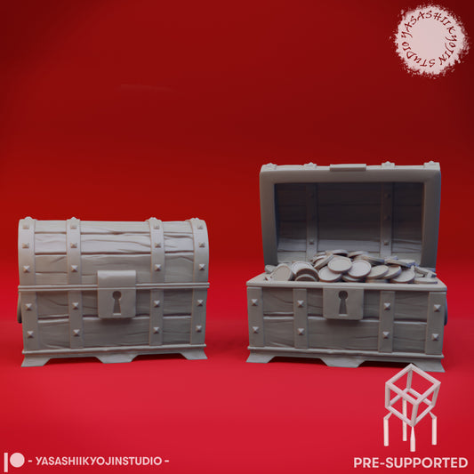 Treasure Chest Bundle - Tabletop Miniature (Pre-Supported STL)