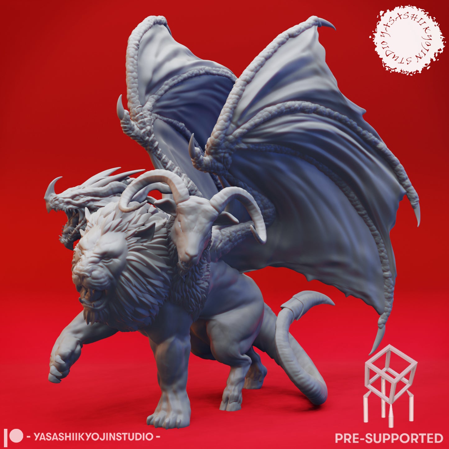 Chimera Pair - Tabletop Miniatures (Pre-Supported STL)