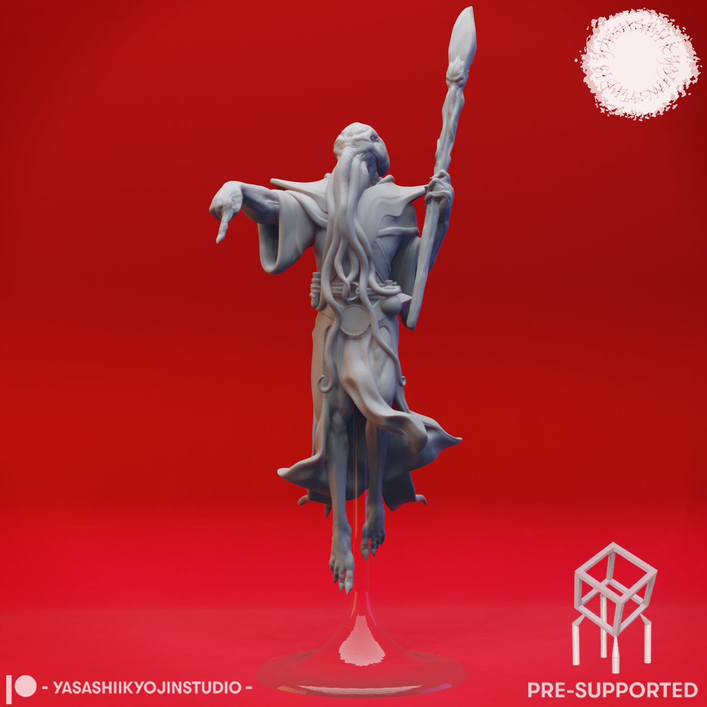 Mind Flayer Warband - Book of Beasts - Tabletop Miniatures (Pre-Supported STL)