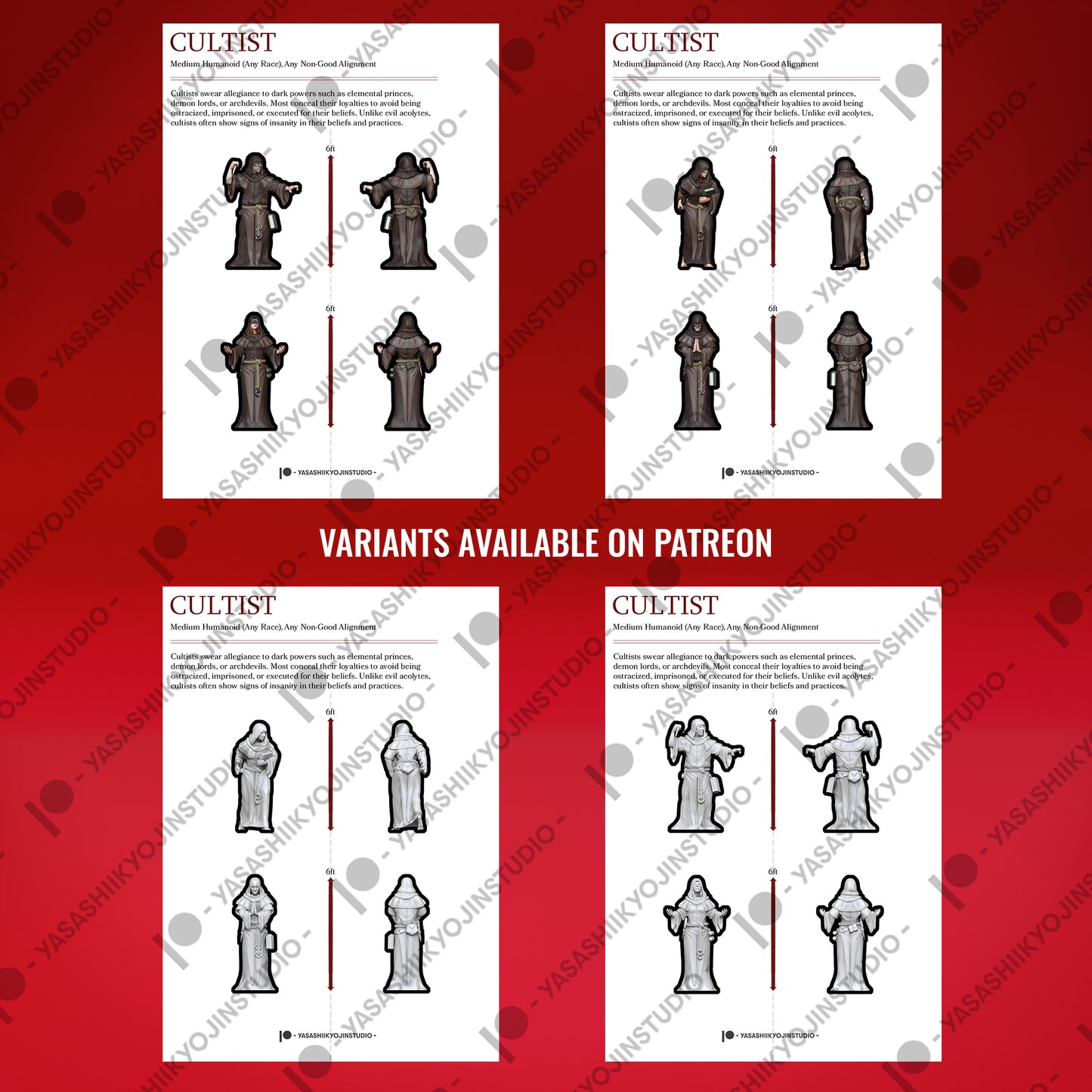Cultist - Paper Mini Sample