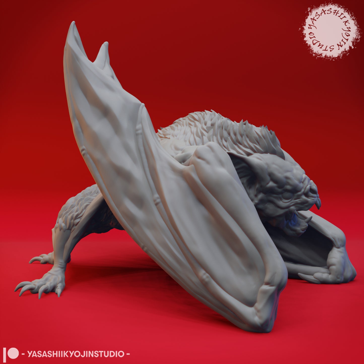 Dire Bat - Tabletop MIniature (Pre-Supported STL)